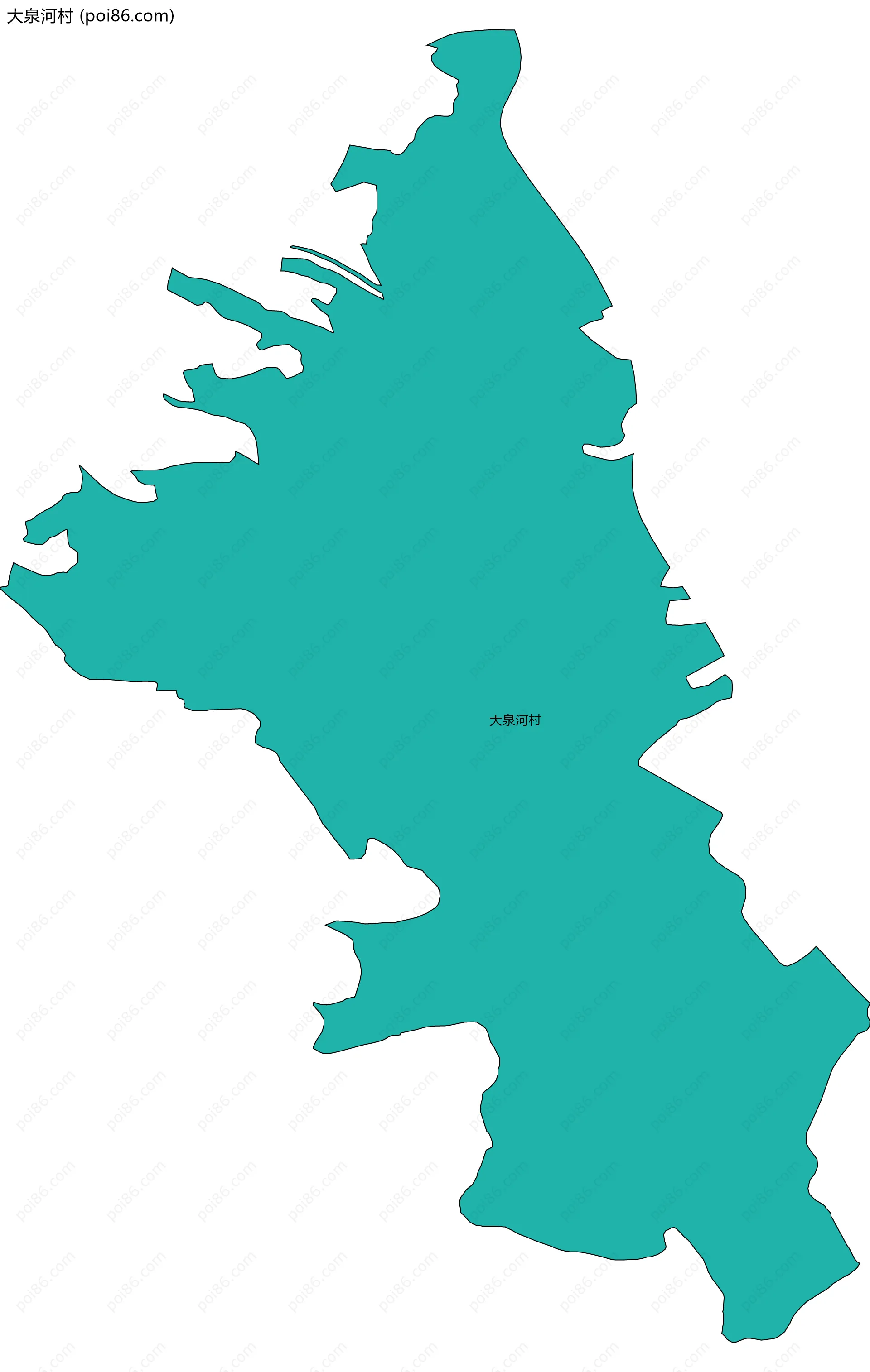 大泉河村边界地图