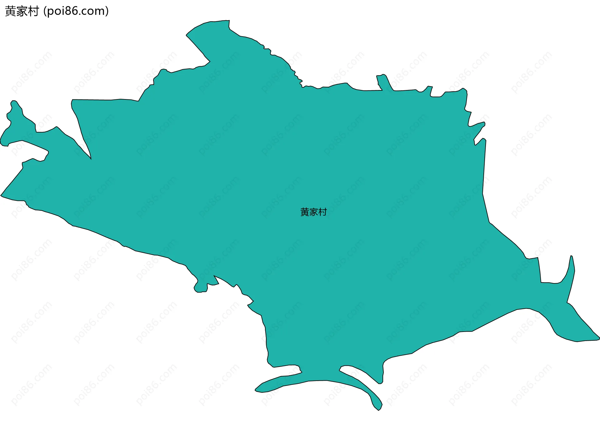 黄家村边界地图