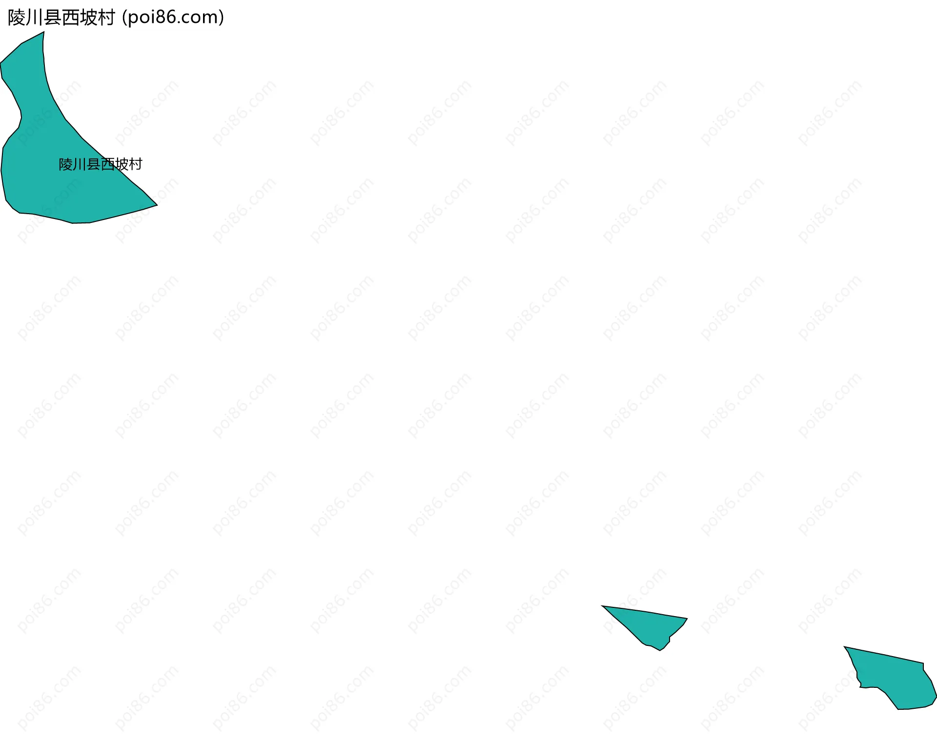陵川县西坡村边界地图