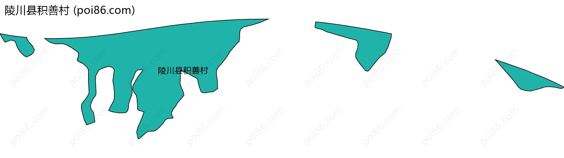 陵川县积善村边界地图