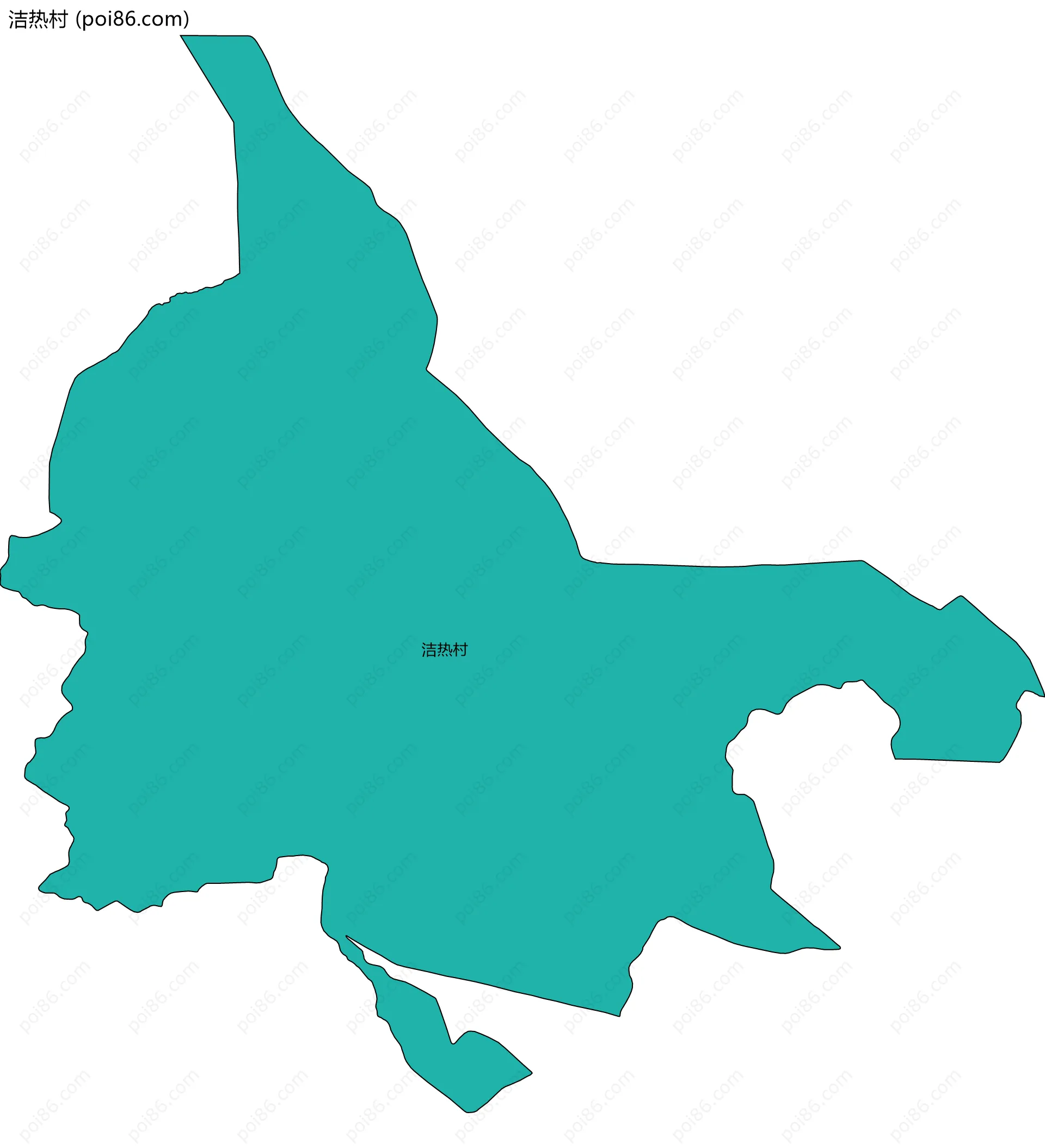 洁热村边界地图