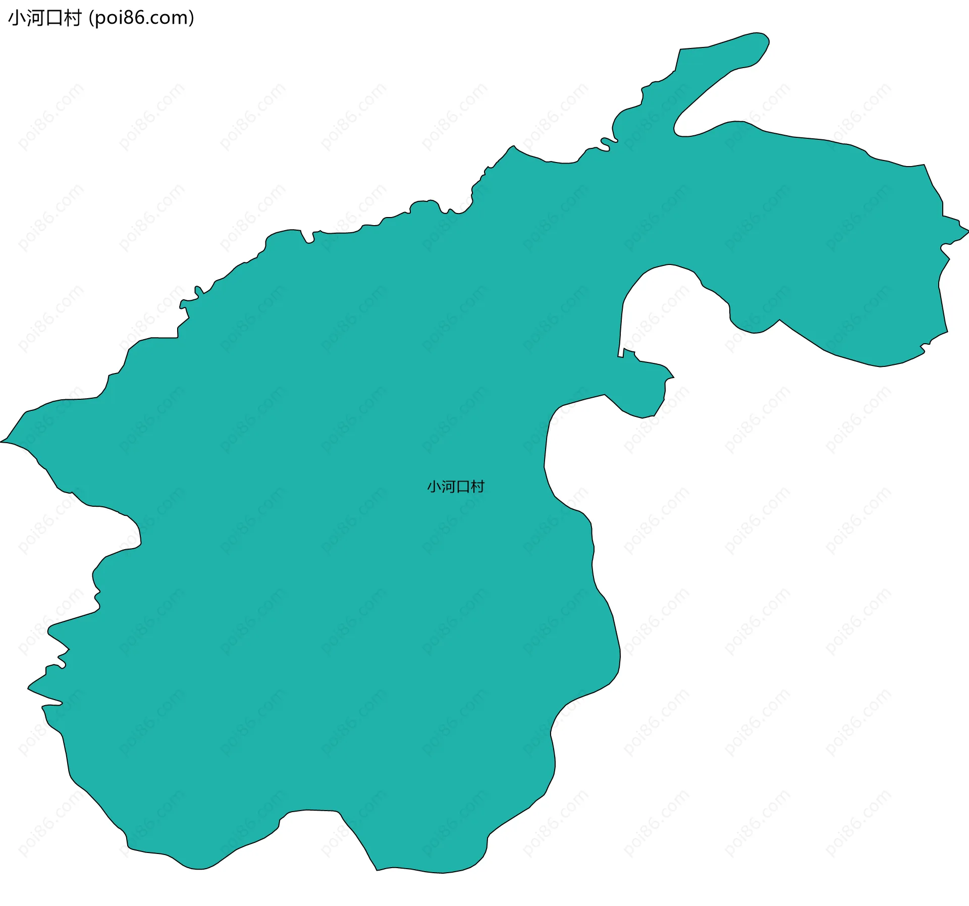 小河口村边界地图