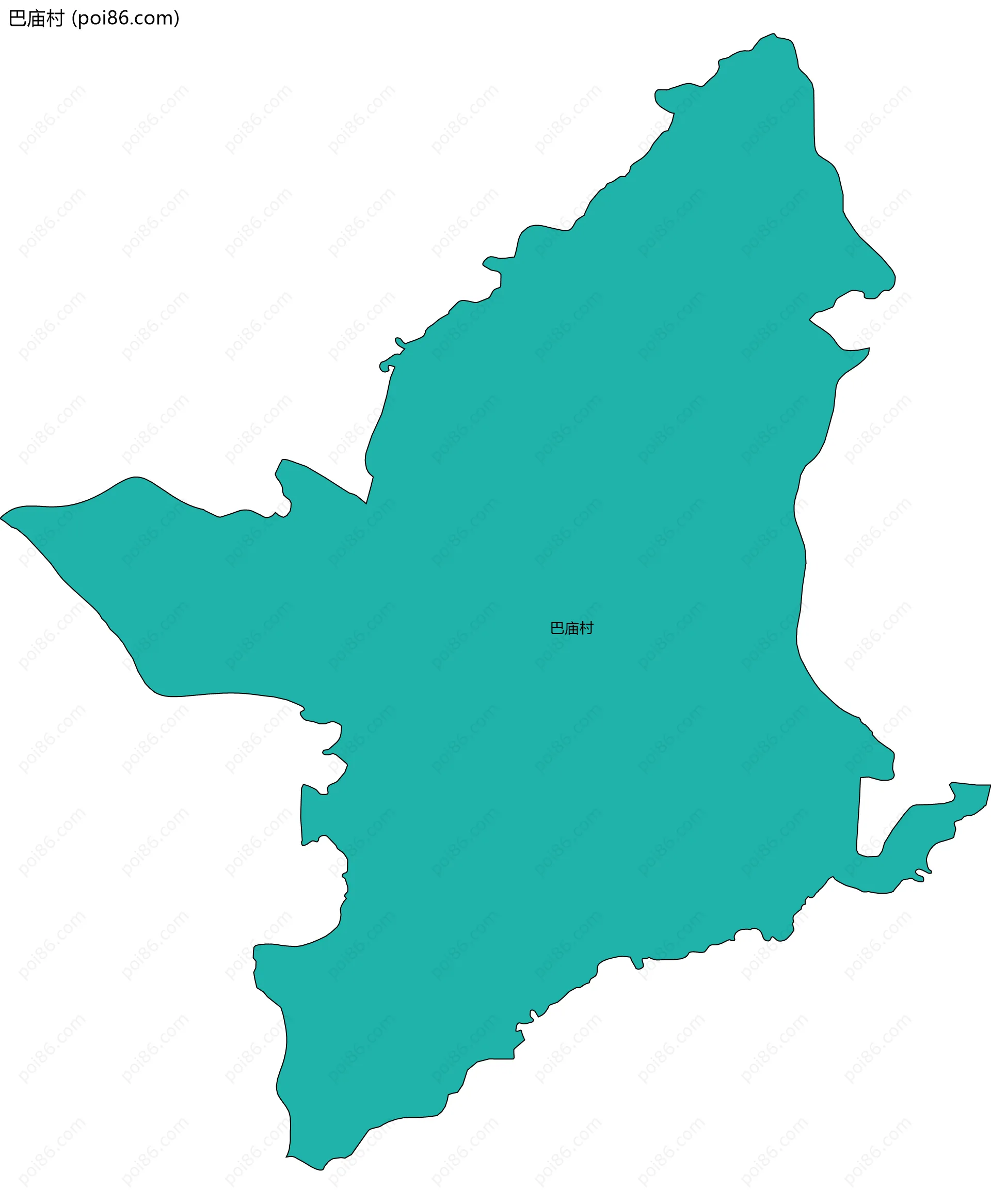 巴庙村边界地图
