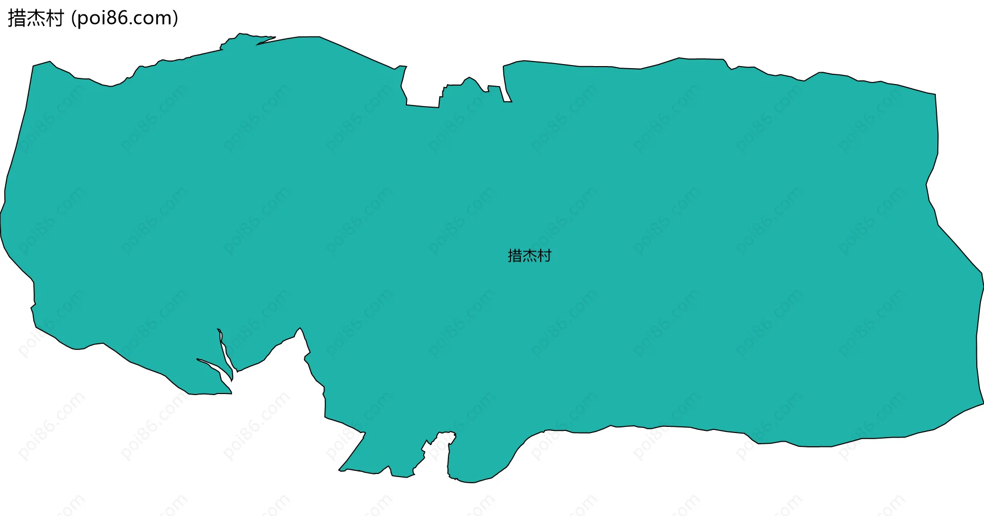 措杰村边界地图