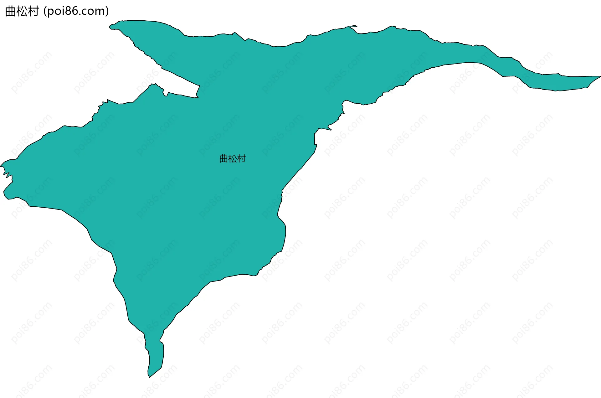 曲松村边界地图