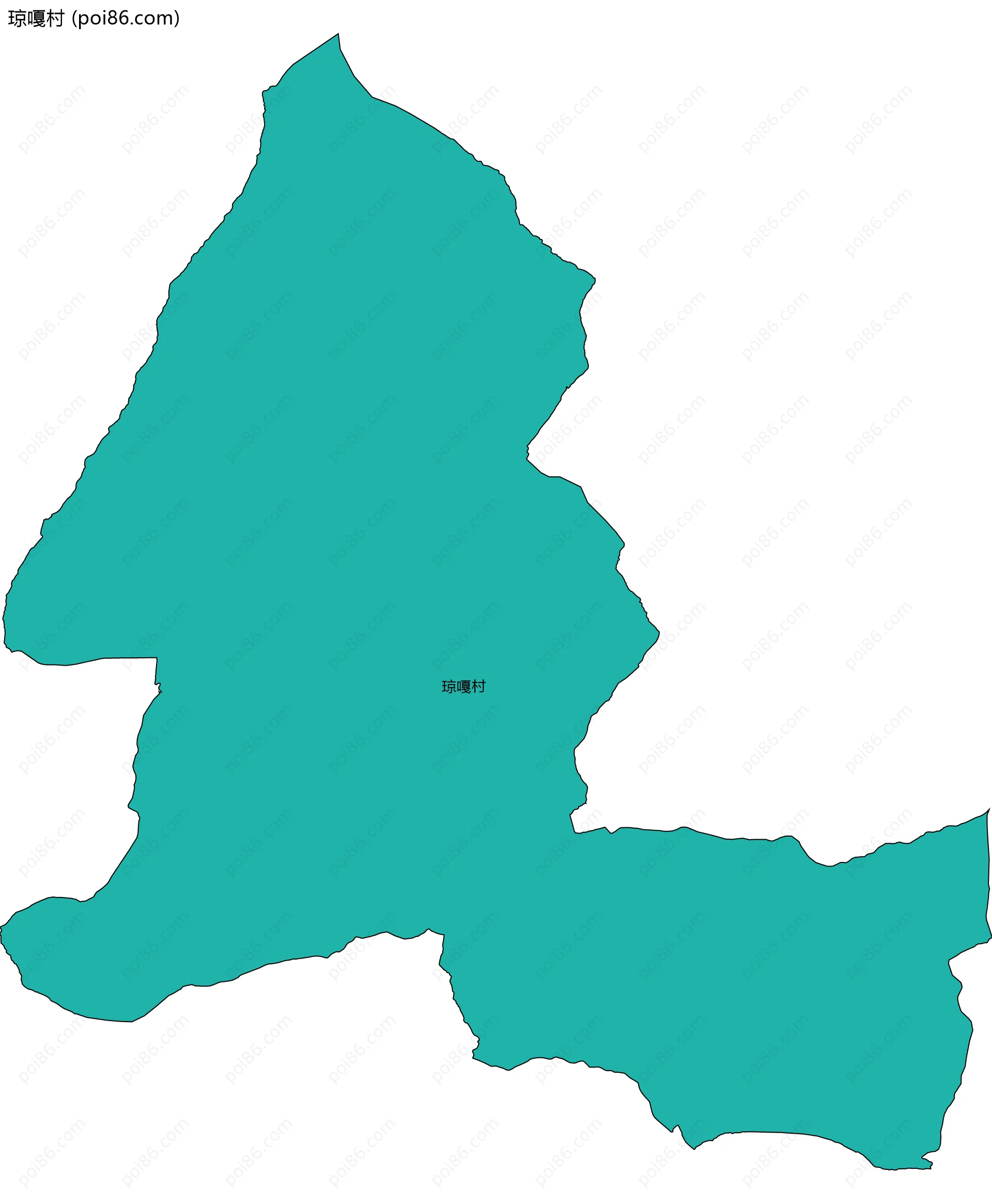 琼嘎村边界地图