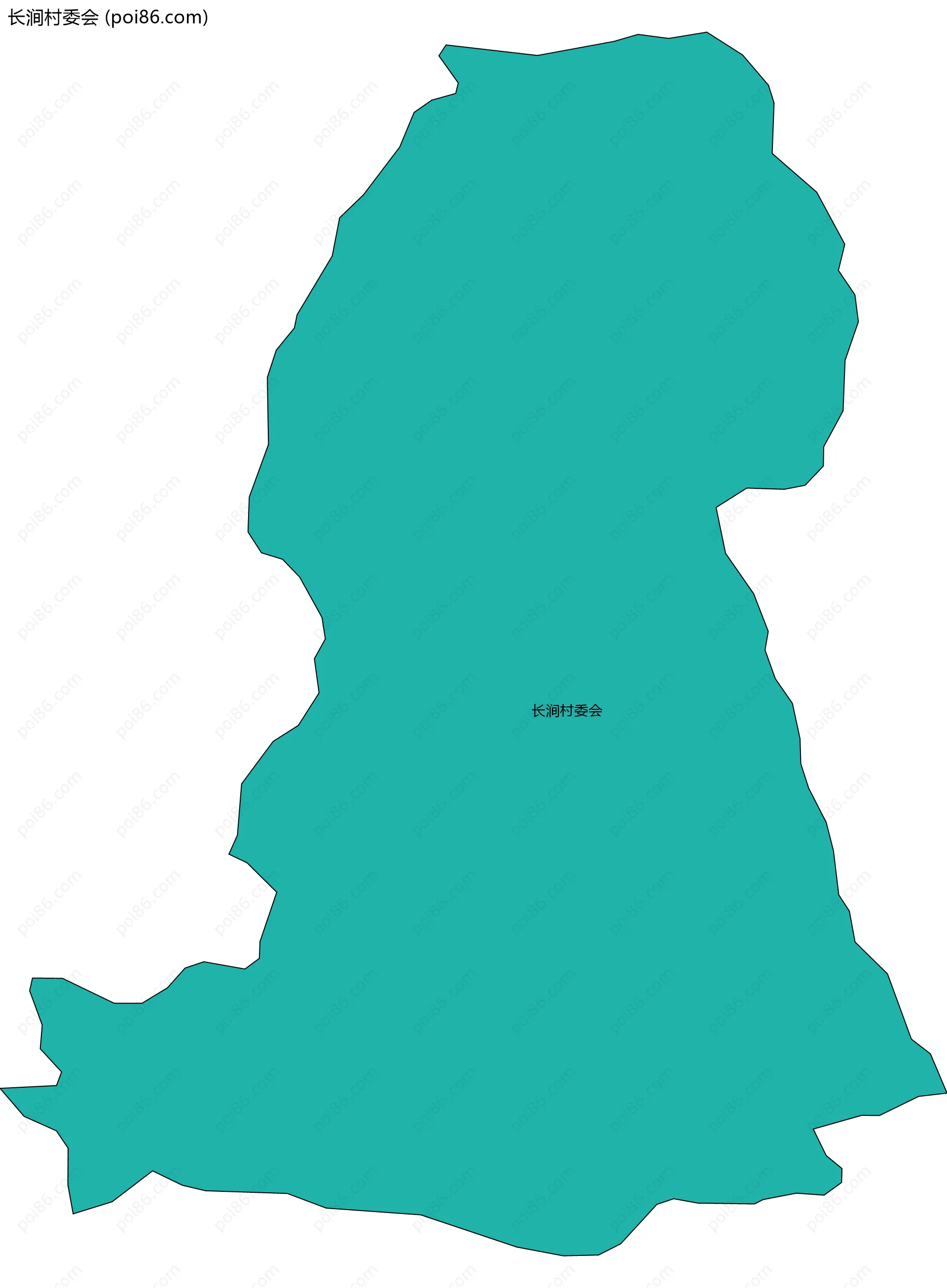 长涧村委会边界地图