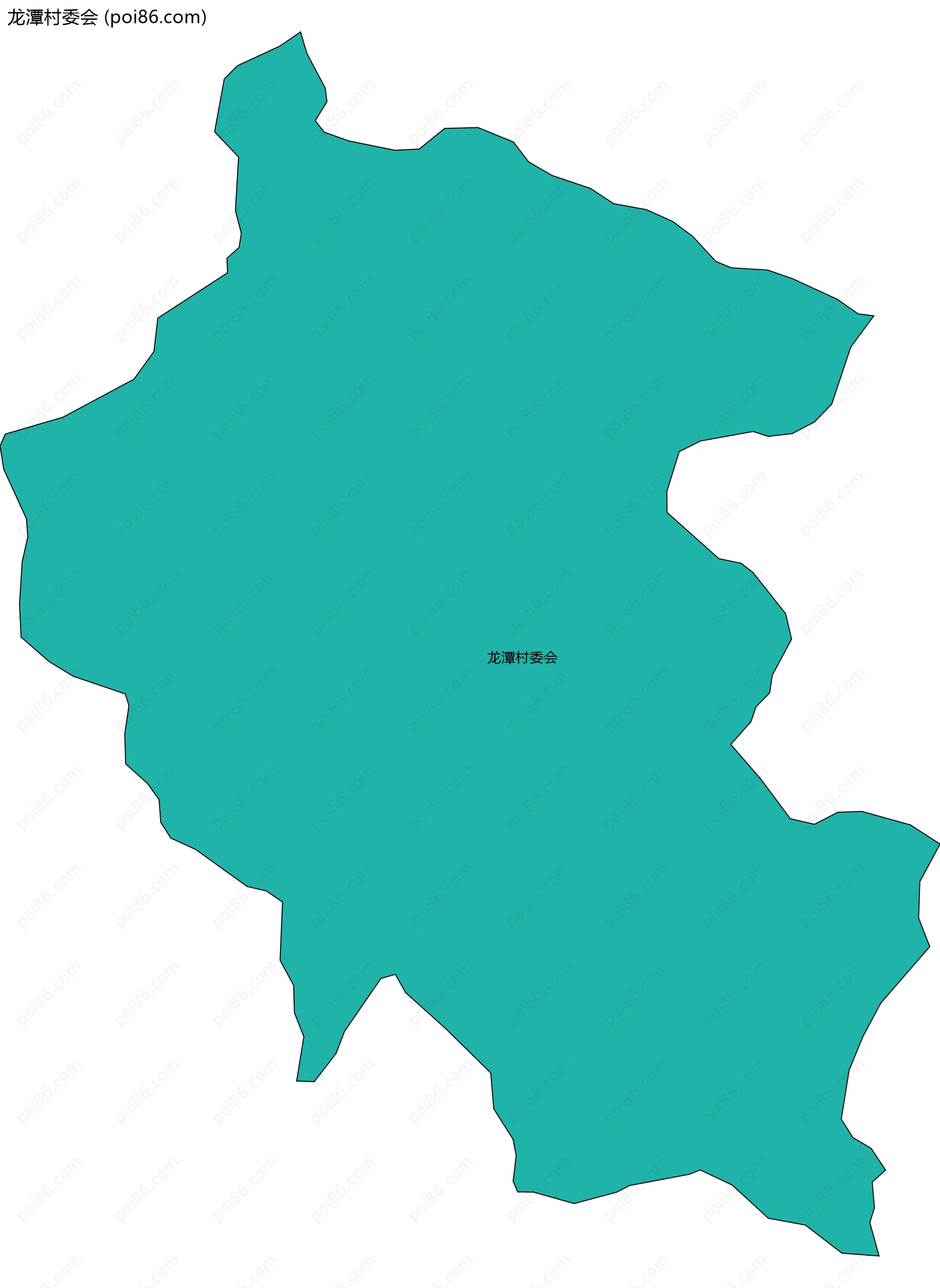 龙潭村委会边界地图