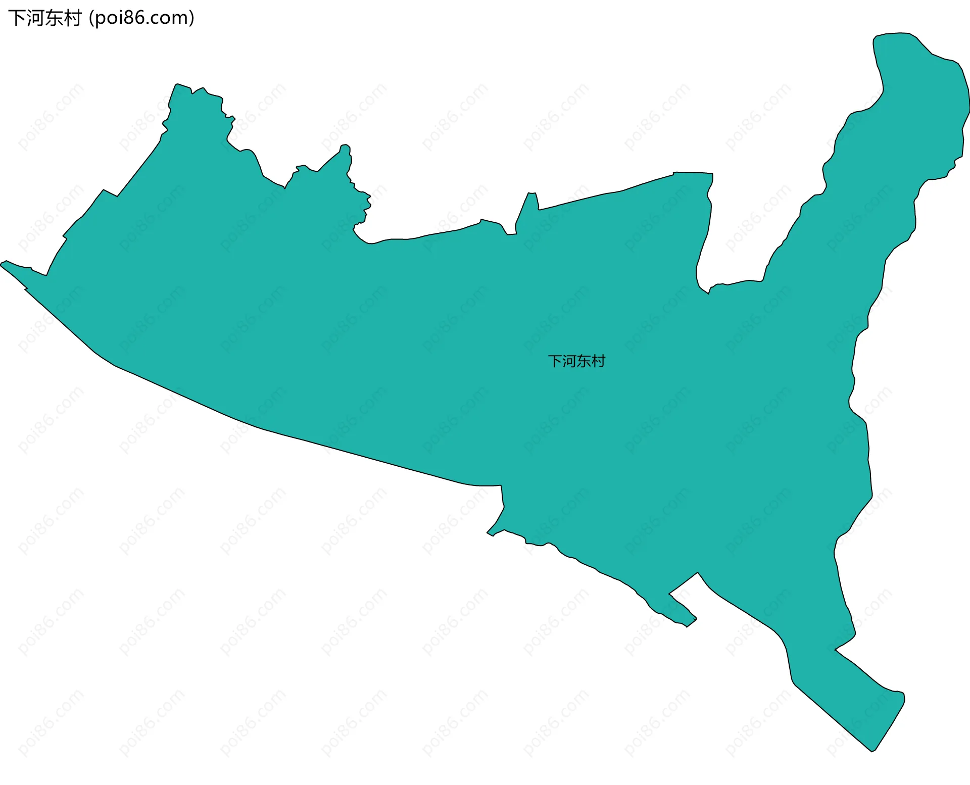 下河东村边界地图