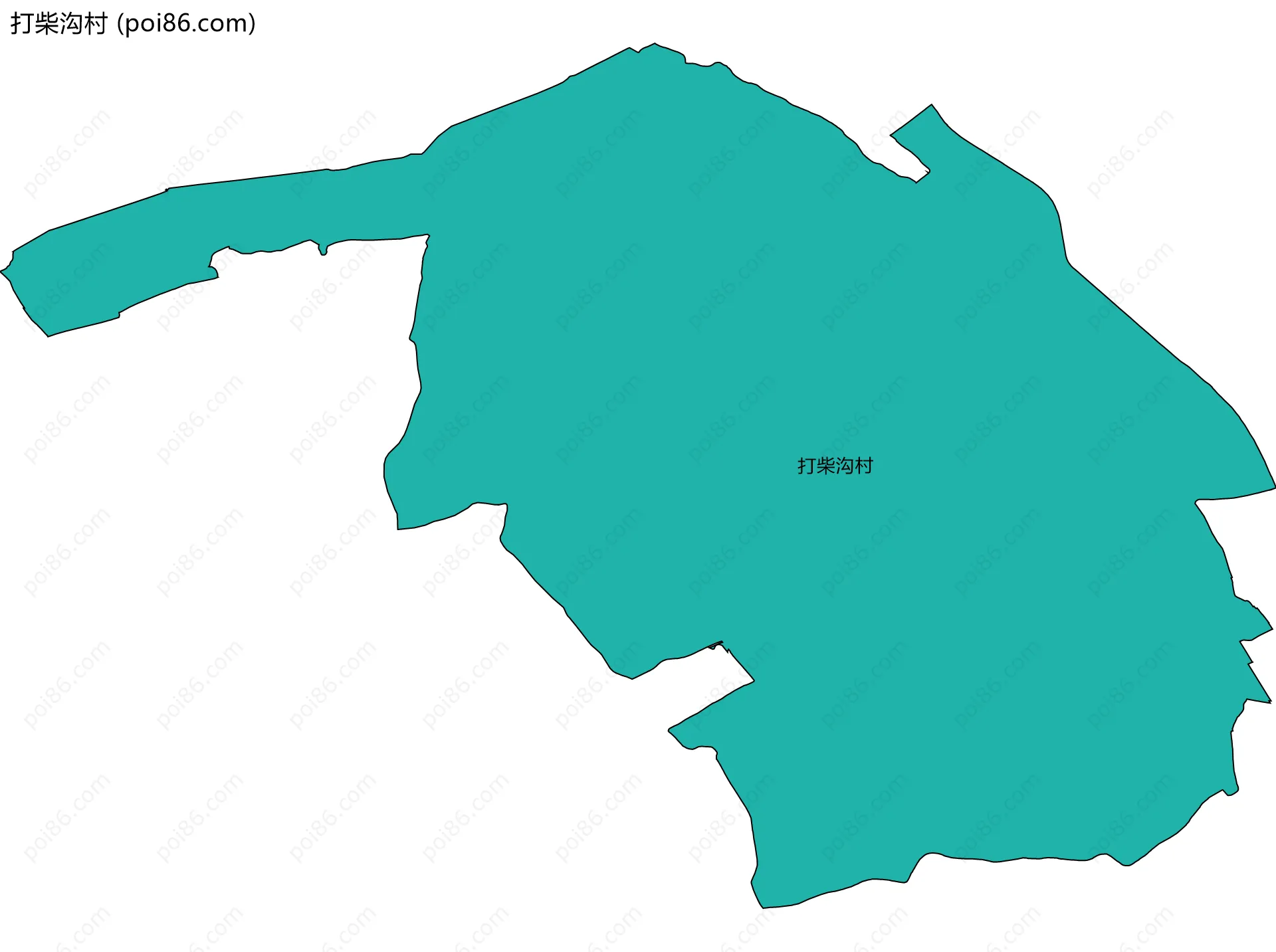 打柴沟村边界地图