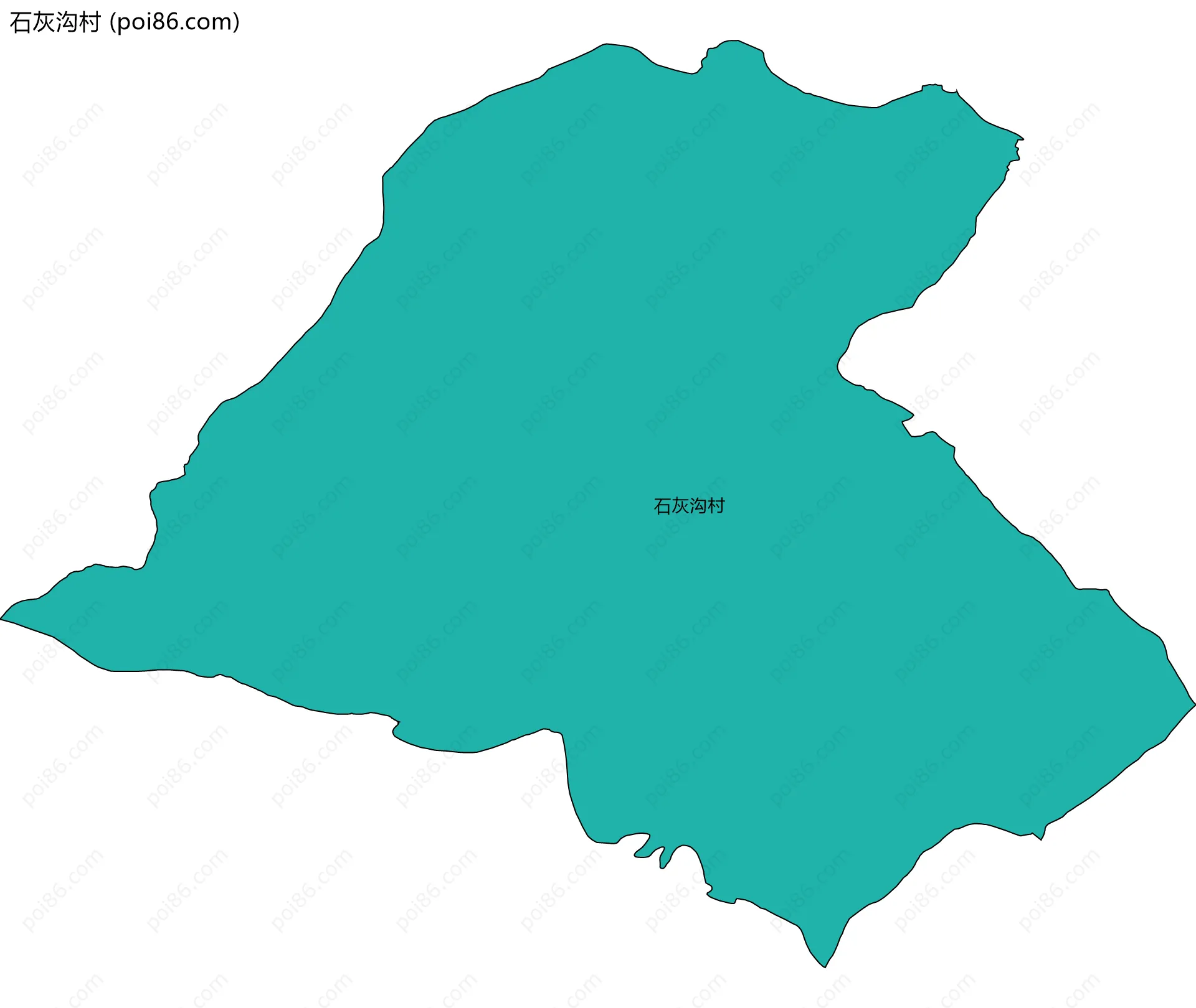石灰沟村边界地图