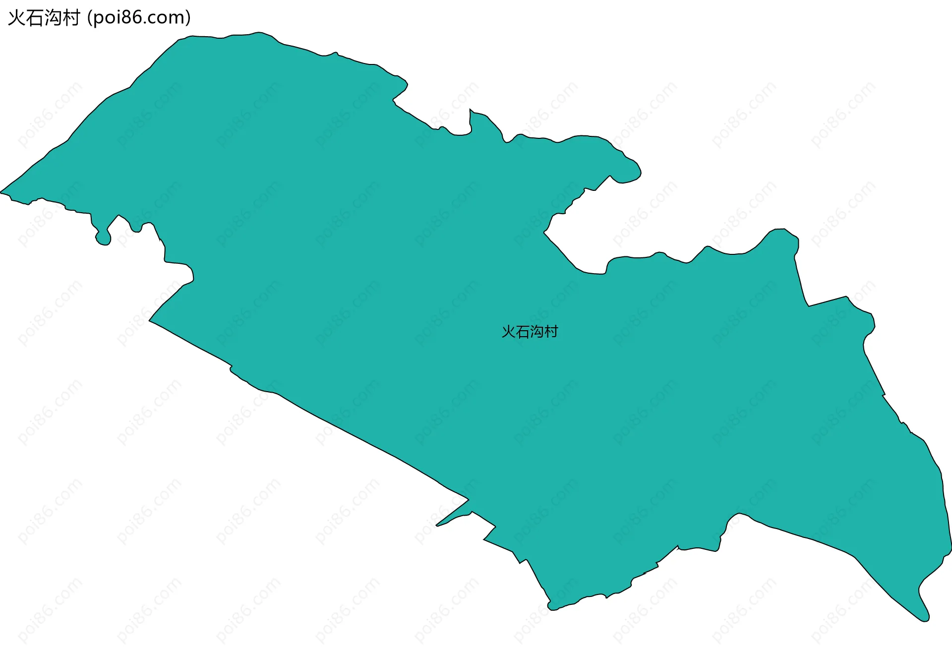 火石沟村边界地图