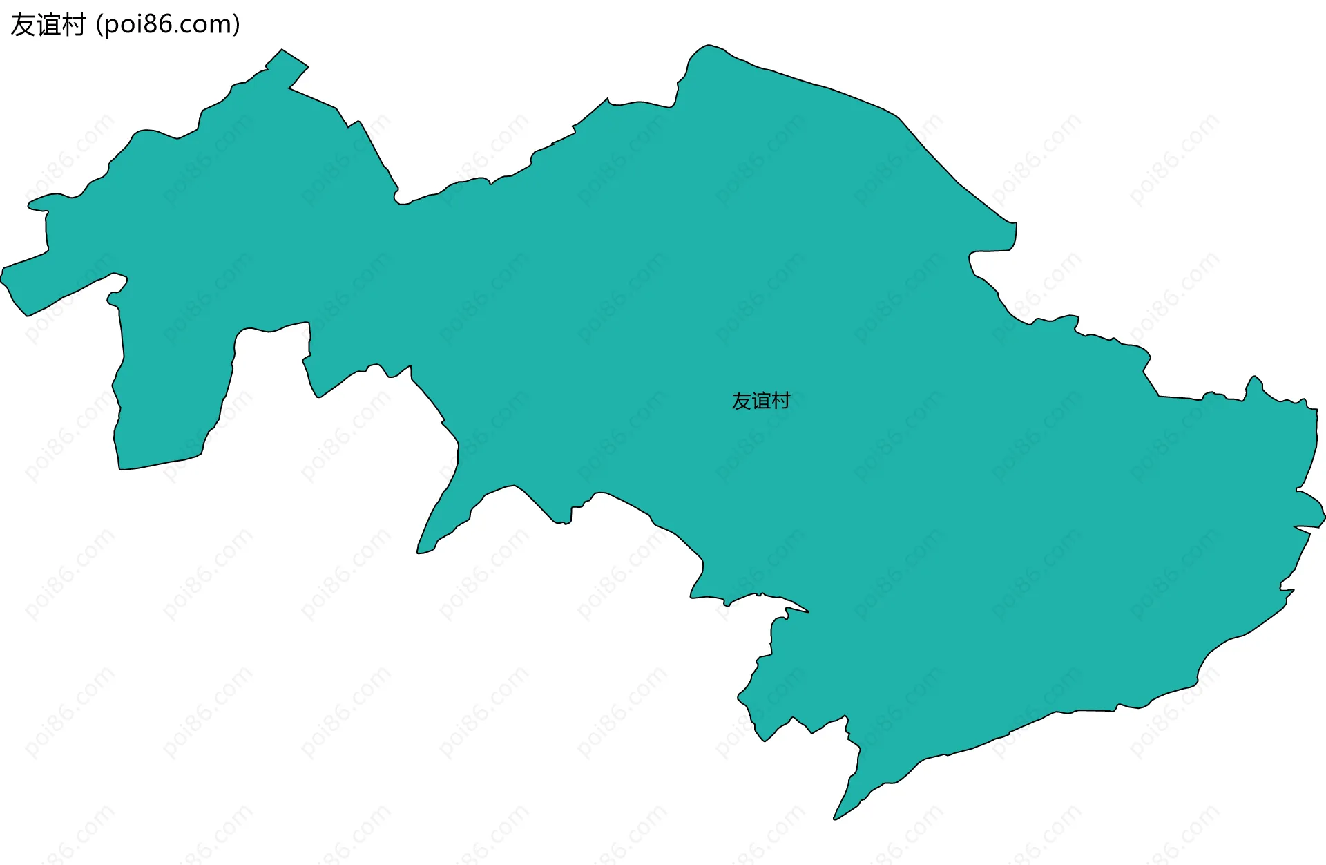 友谊村边界地图