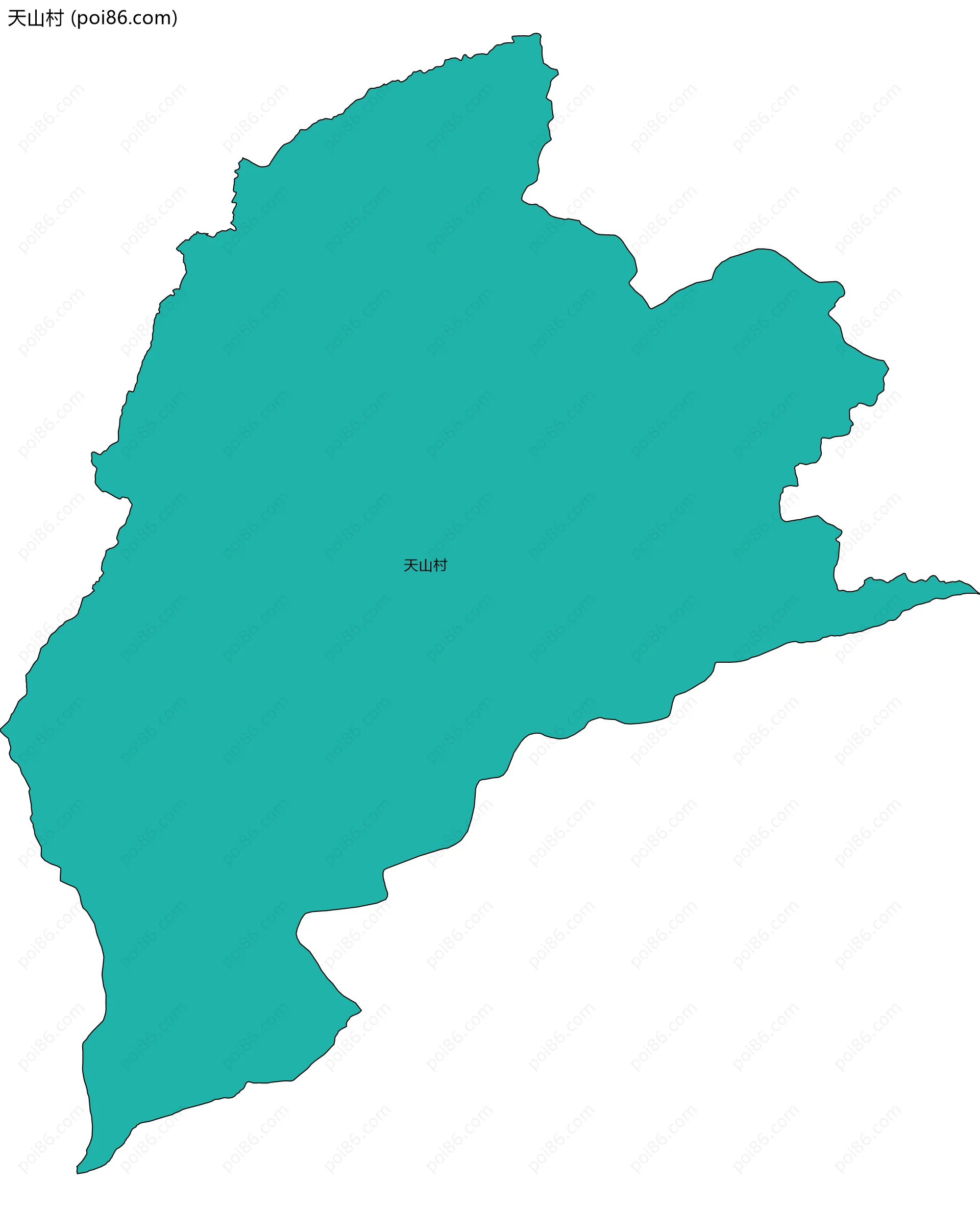 天山村边界地图