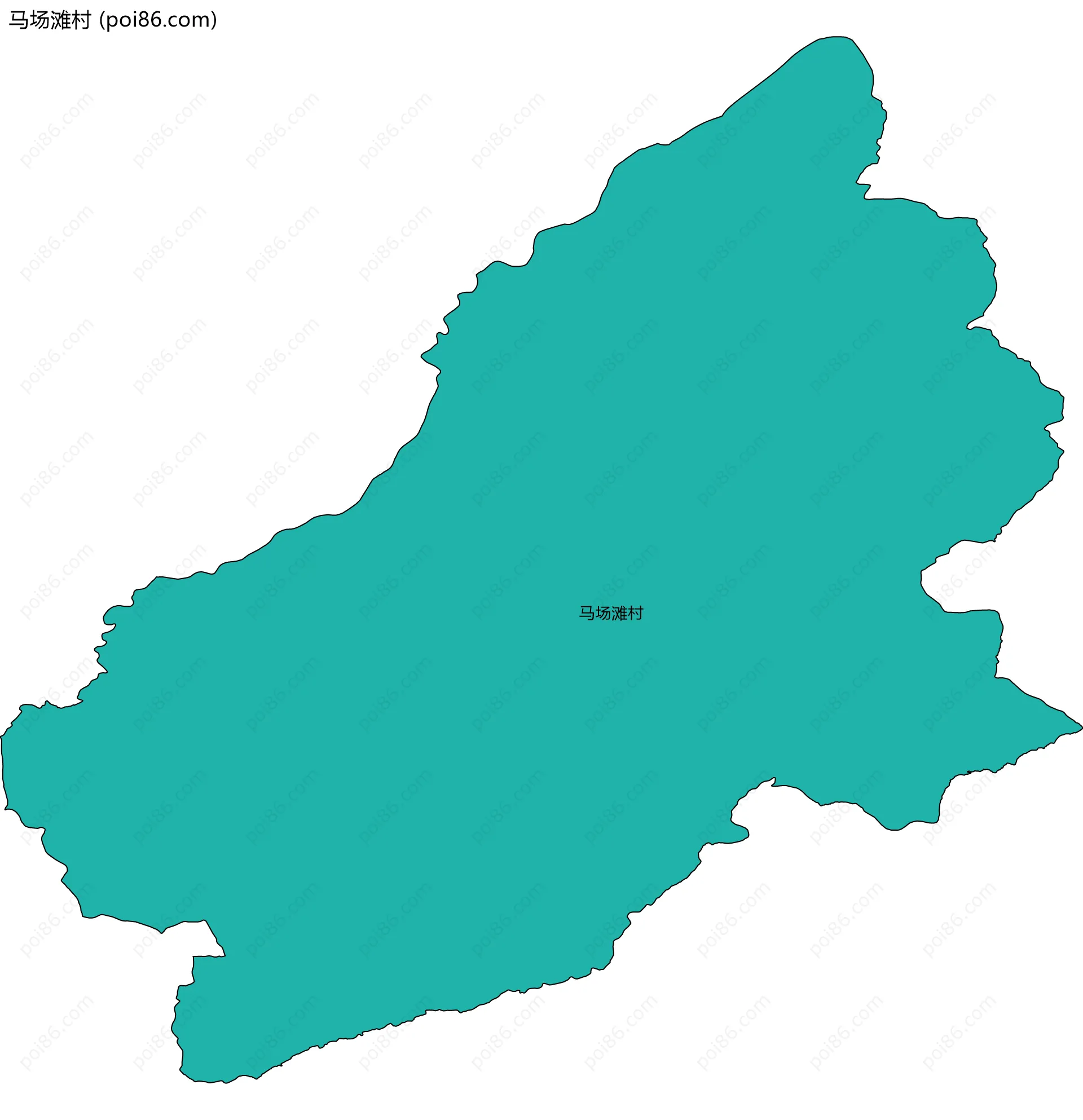 马场滩村边界地图