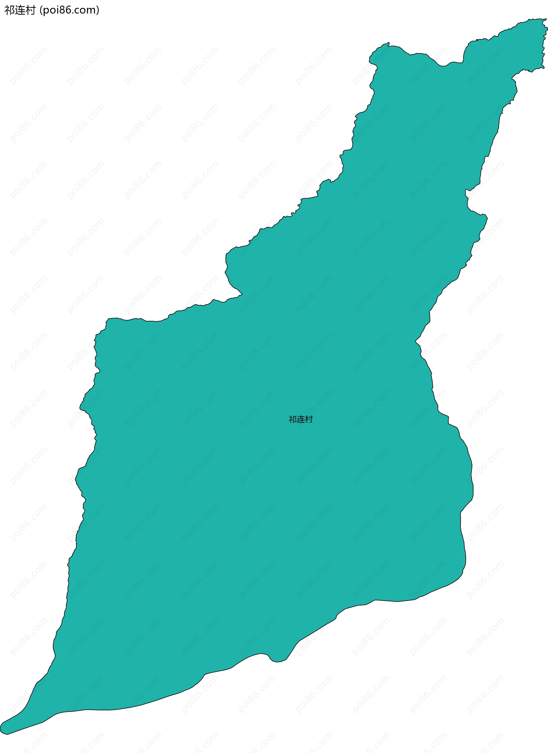 祁连村边界地图