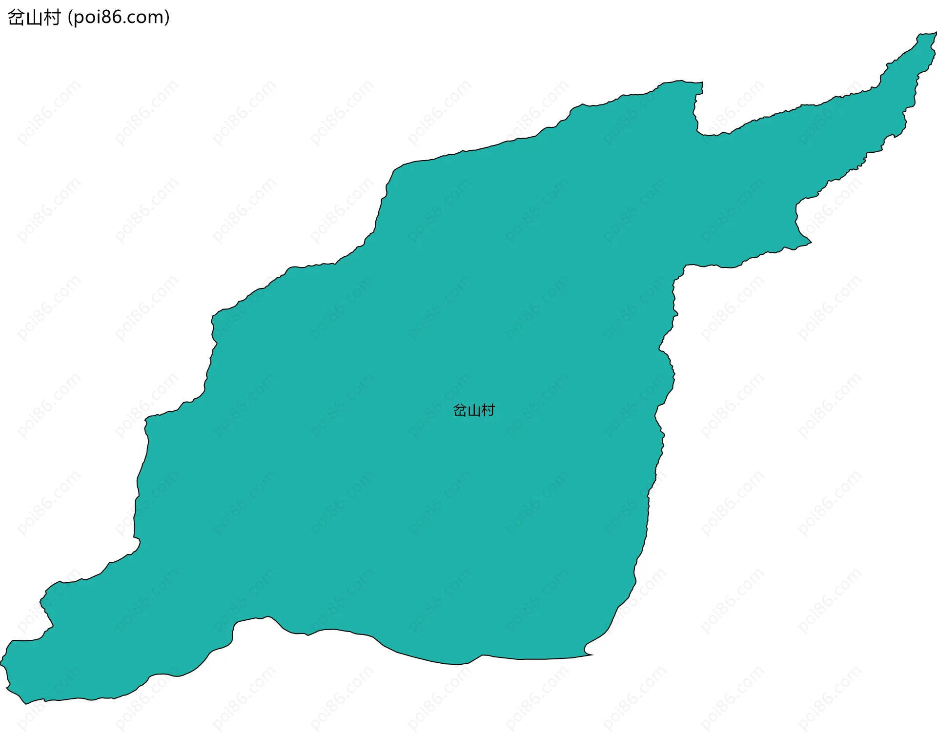 岔山村边界地图