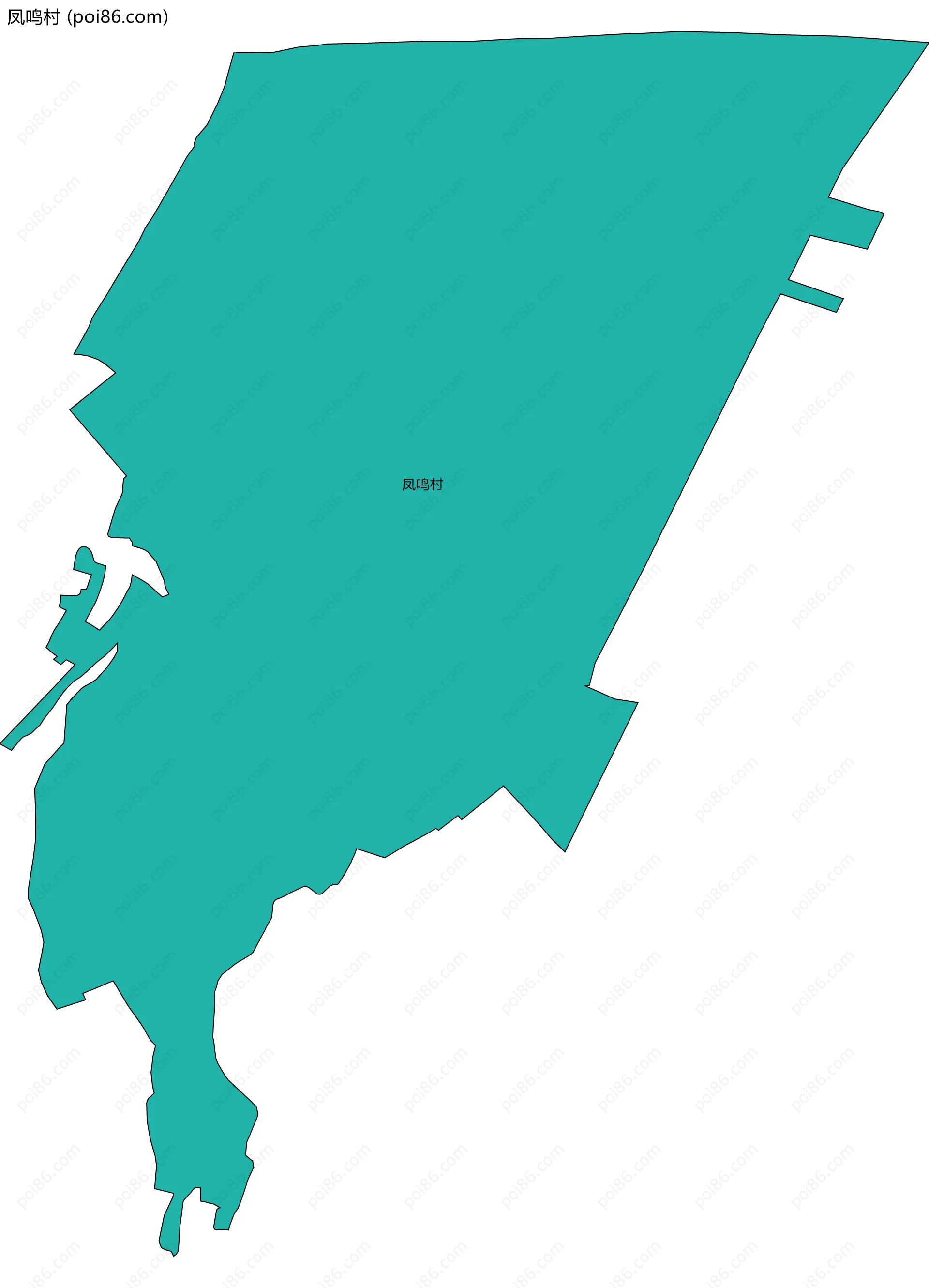 凤鸣村边界地图