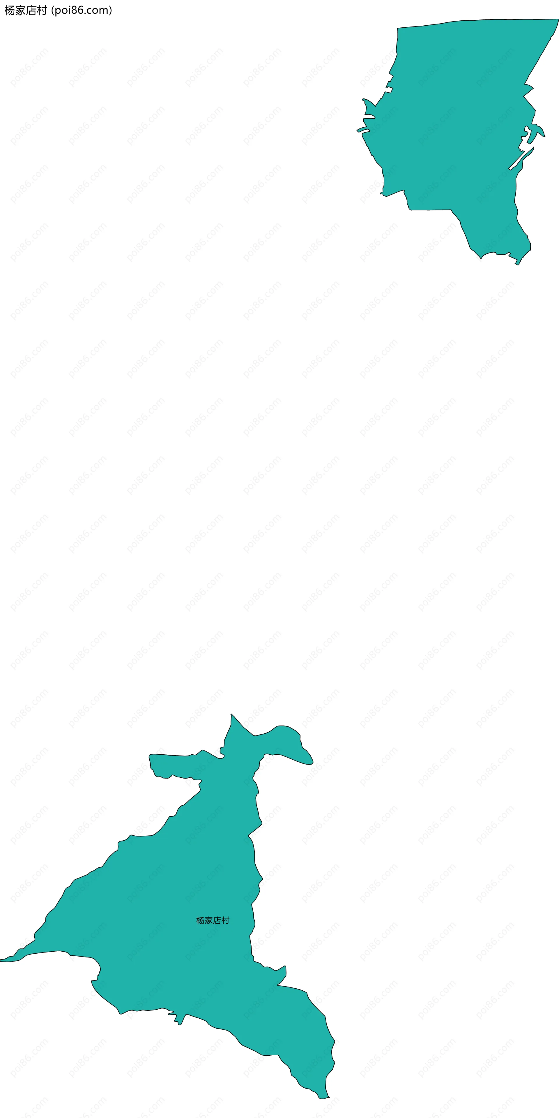 杨家店村边界地图