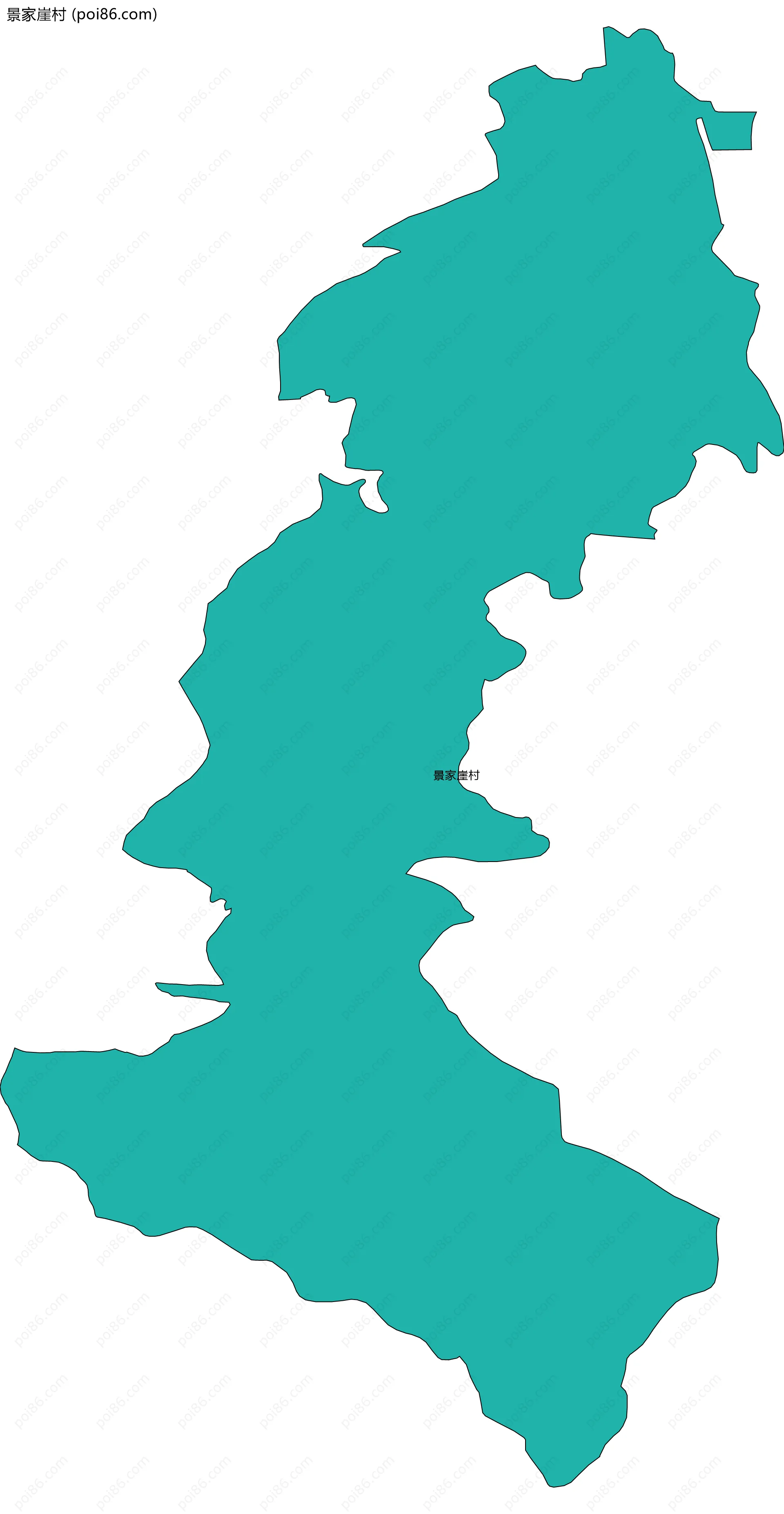 景家崖村边界地图