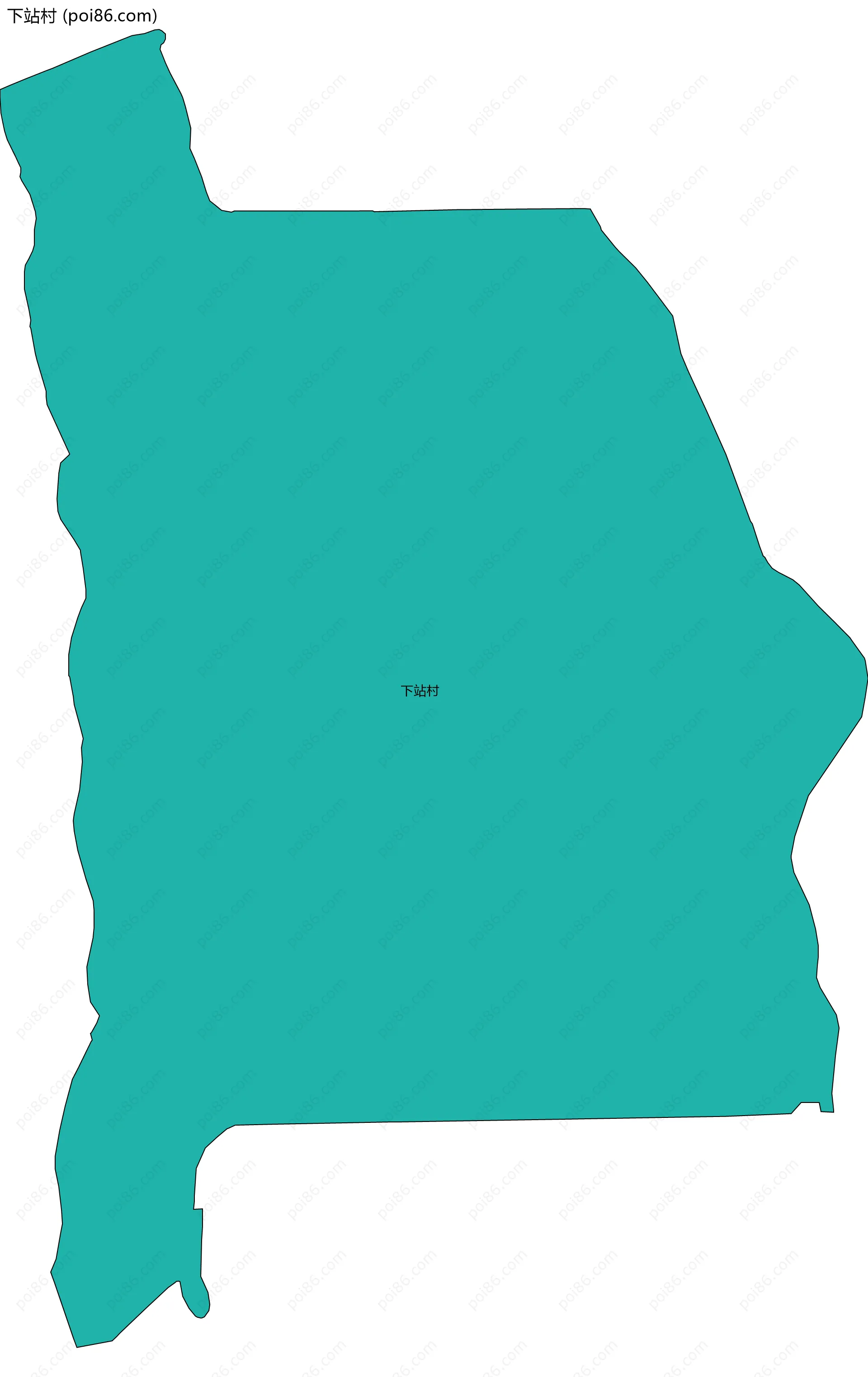 下站村边界地图