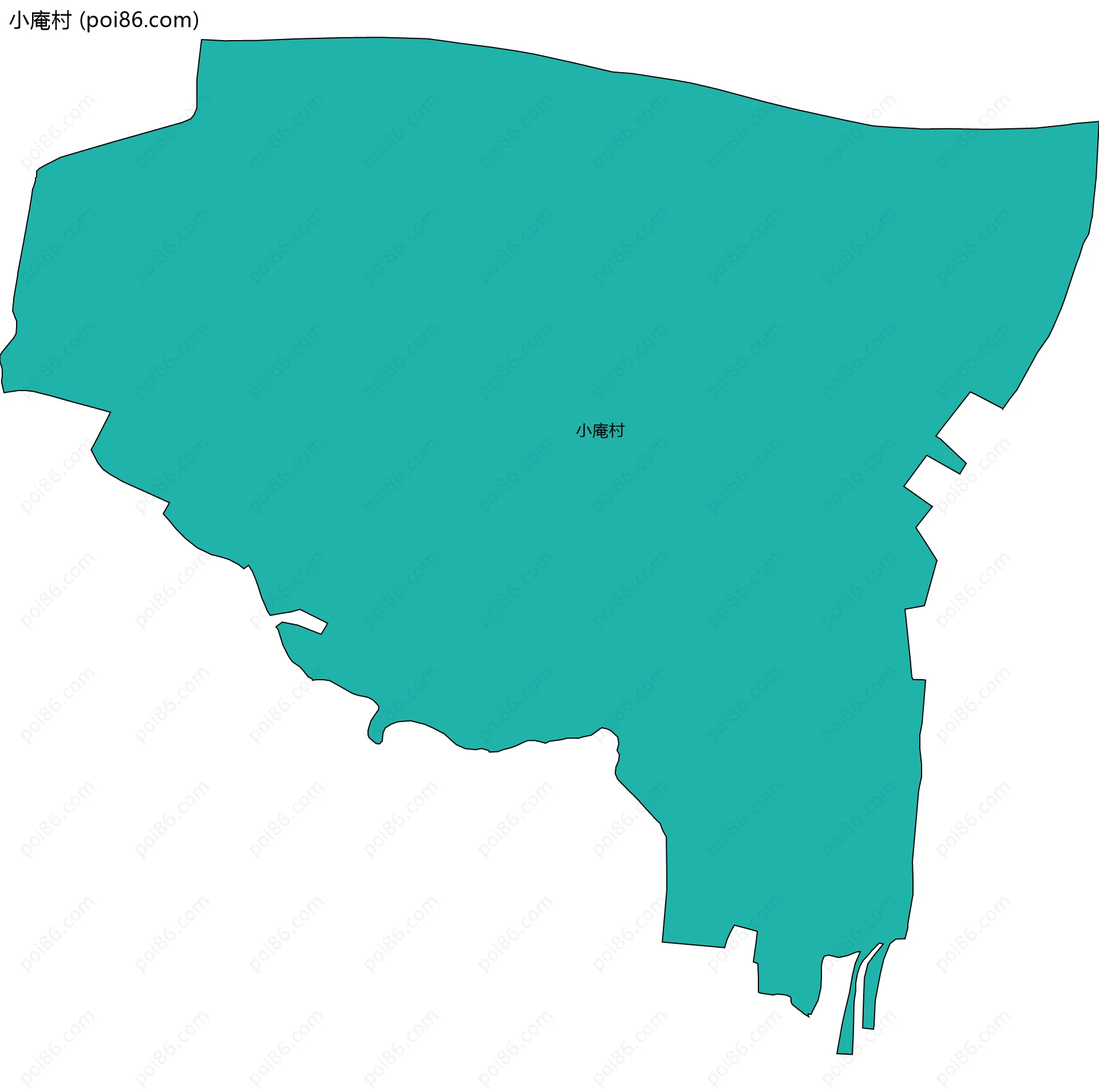 小庵村边界地图