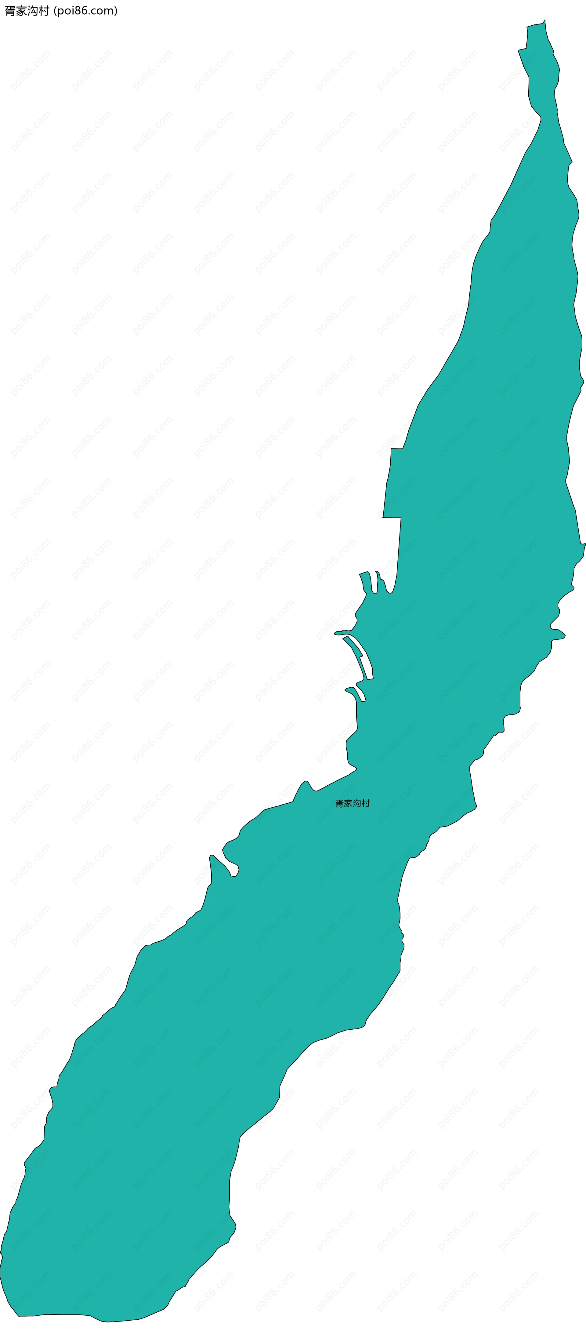 胥家沟村边界地图