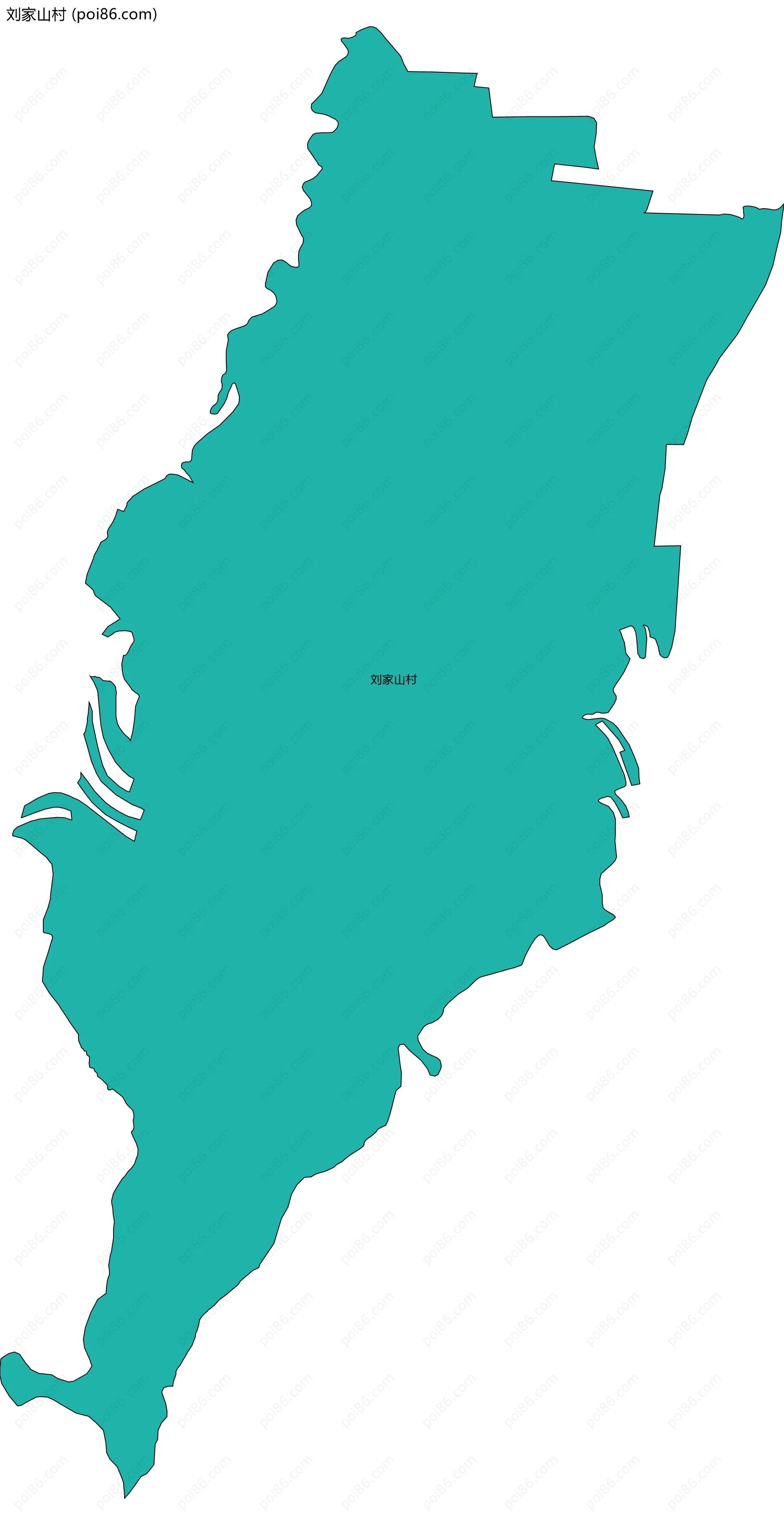 刘家山村边界地图
