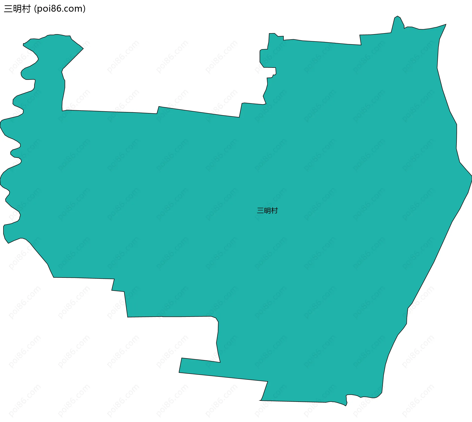 三明村边界地图