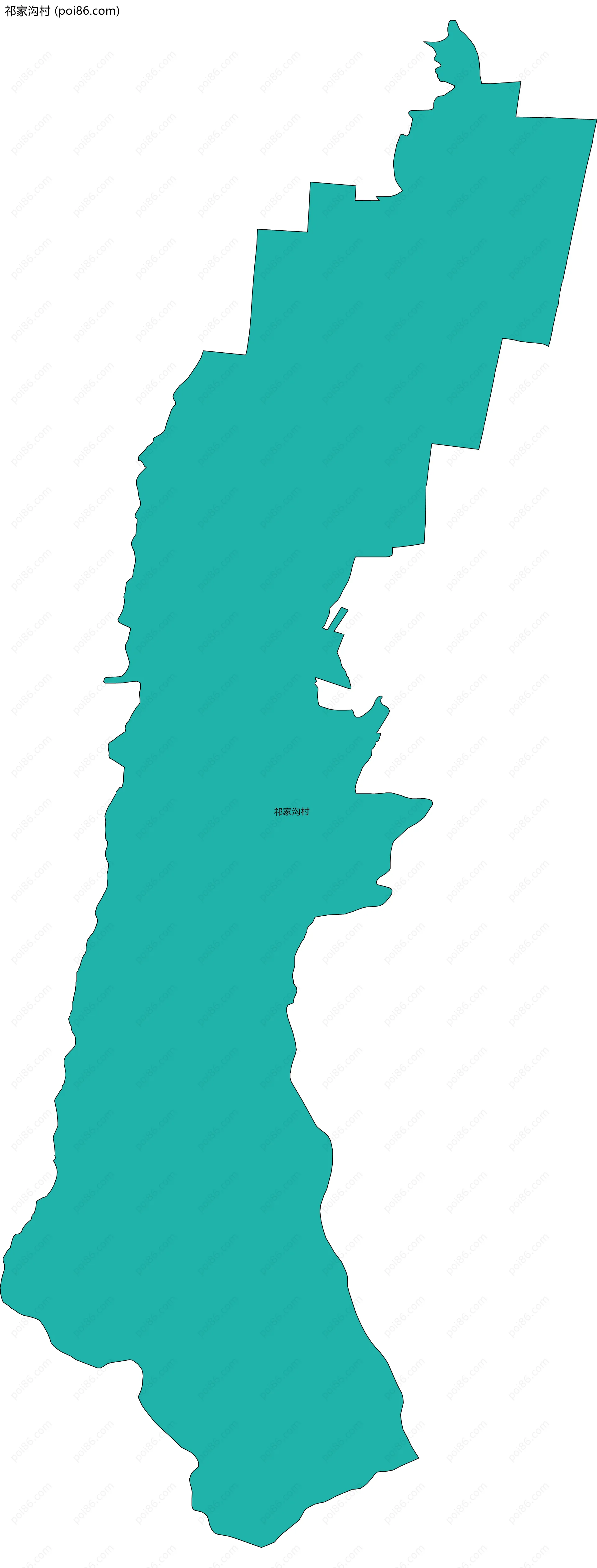 祁家沟村边界地图