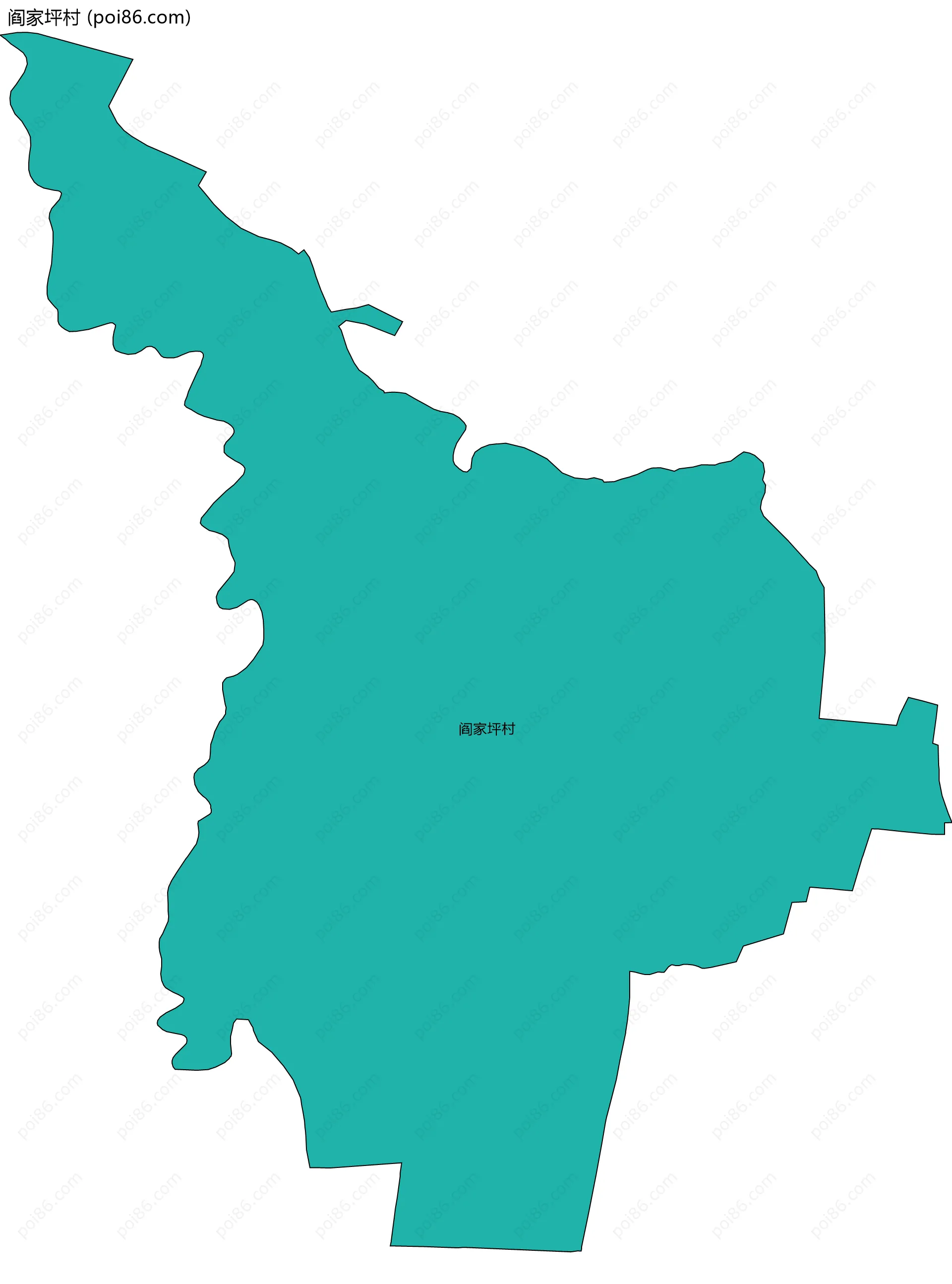 阎家坪村边界地图