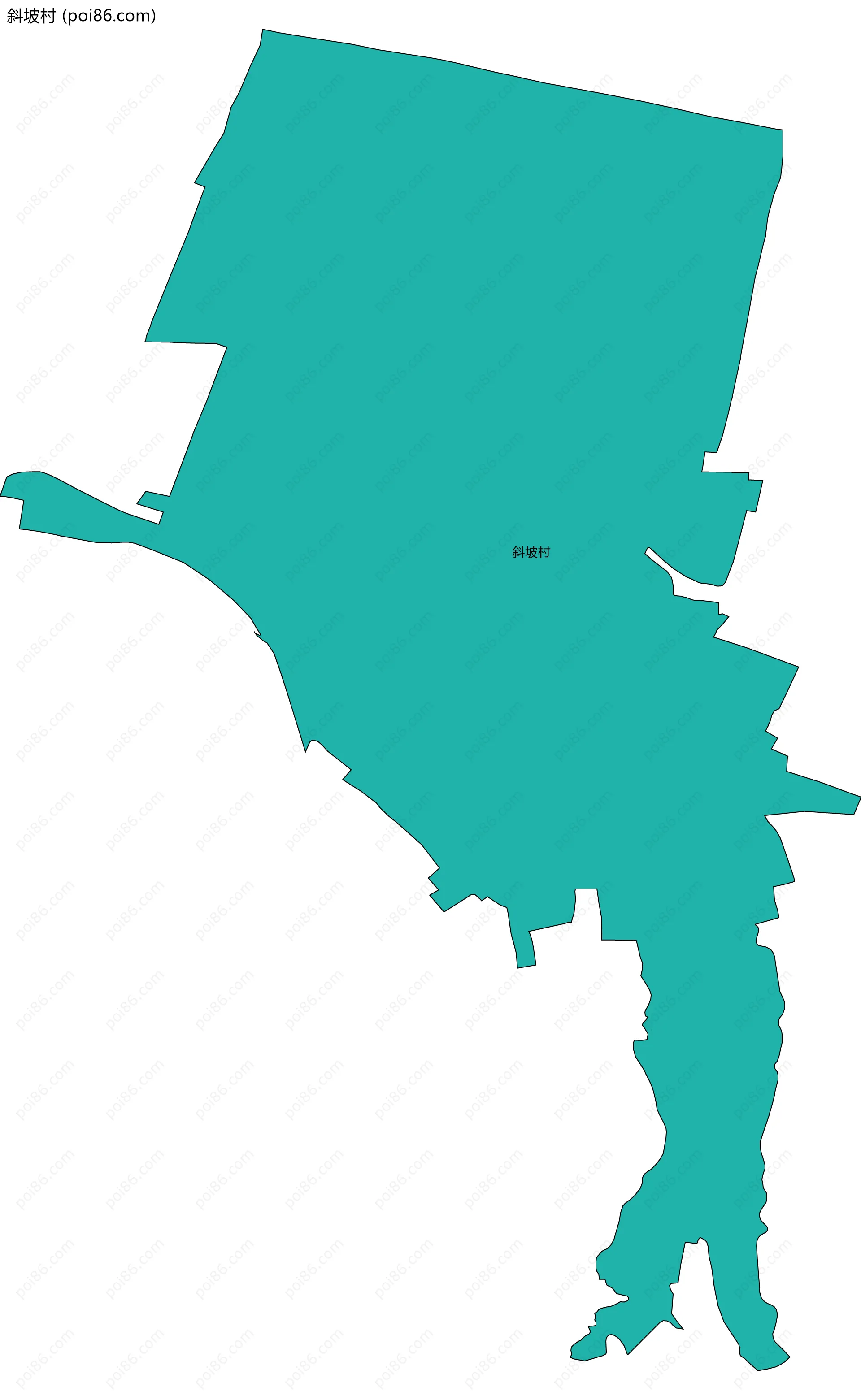 斜坡村边界地图