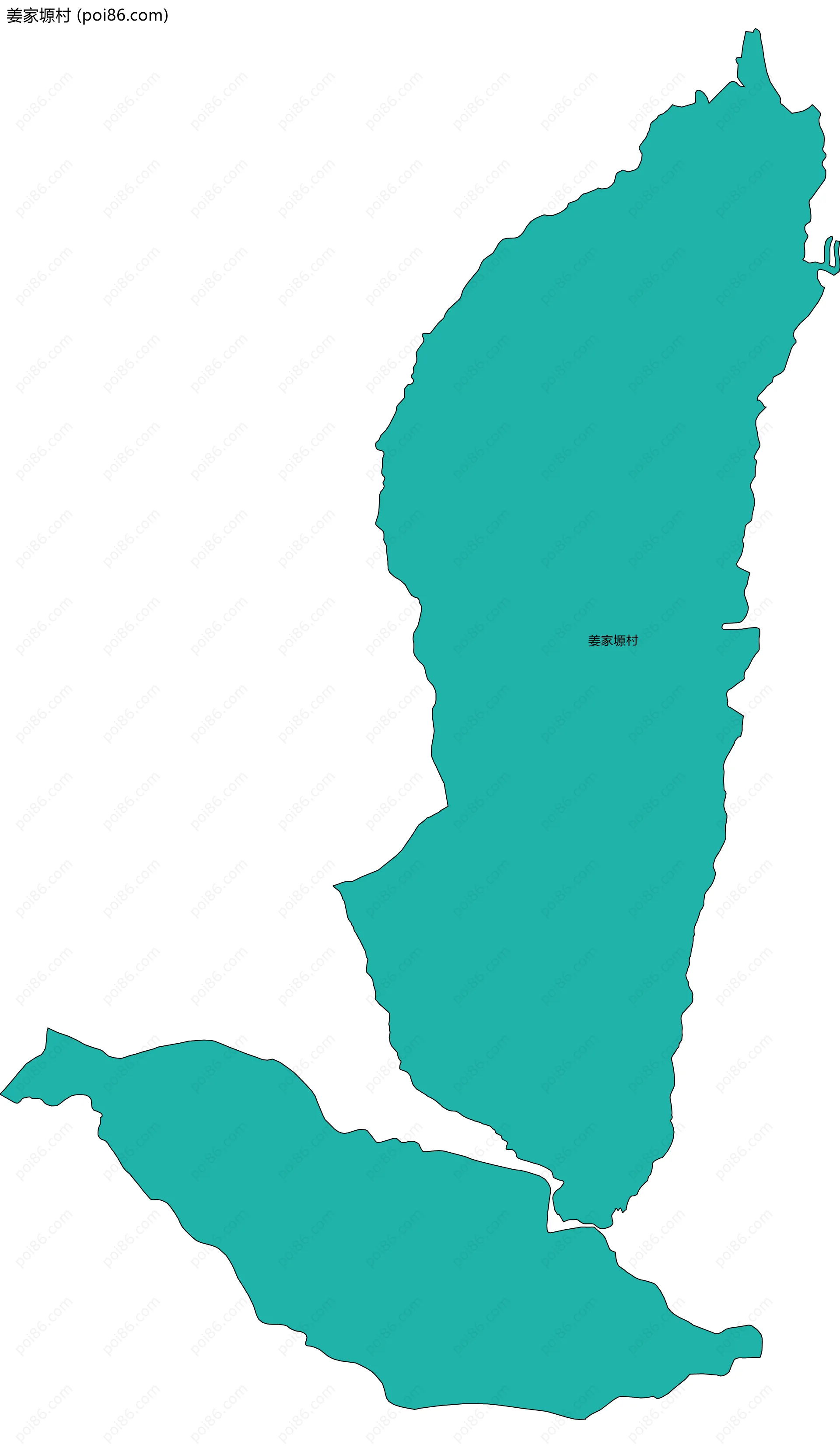 姜家塬村边界地图