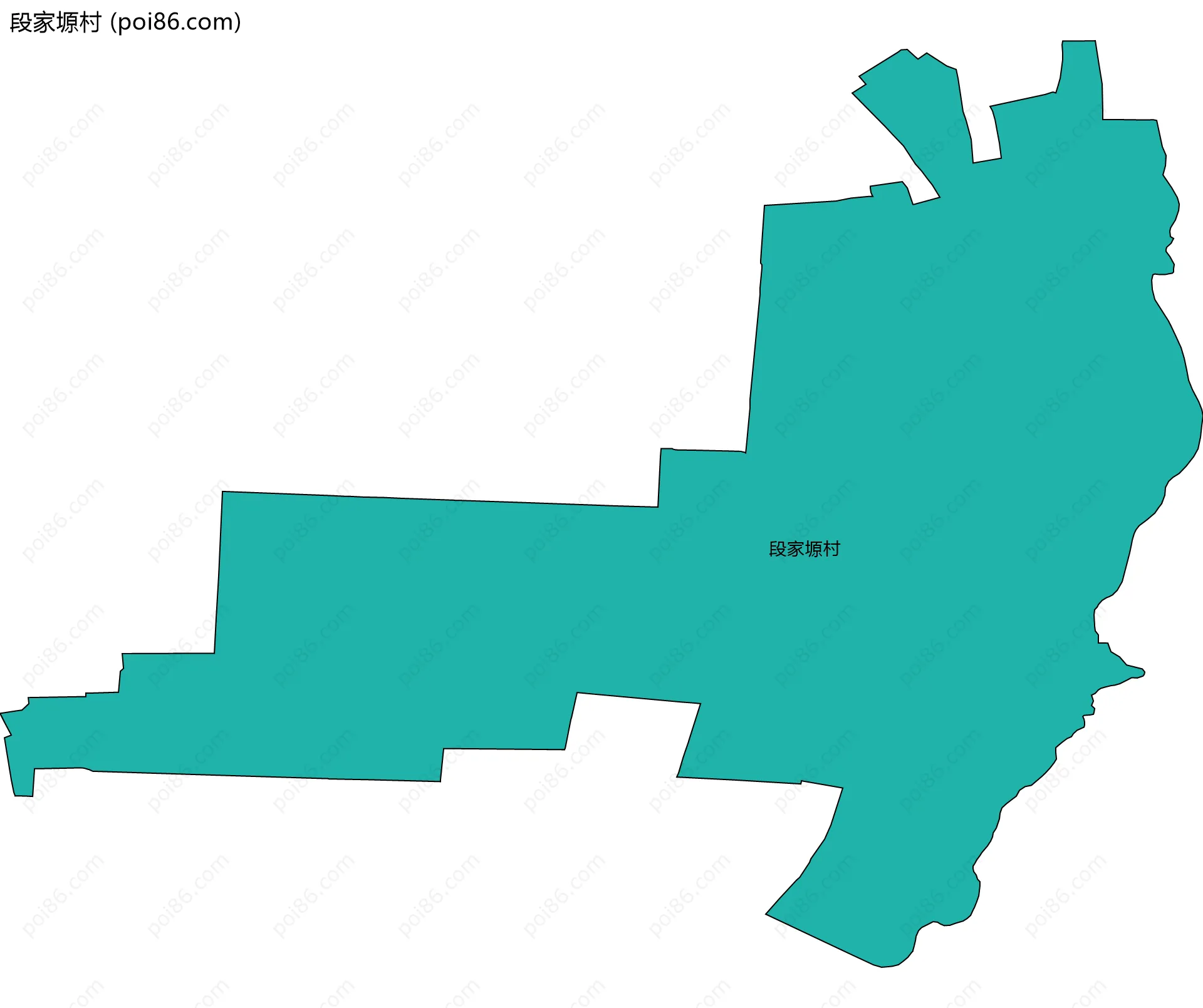 段家塬村边界地图