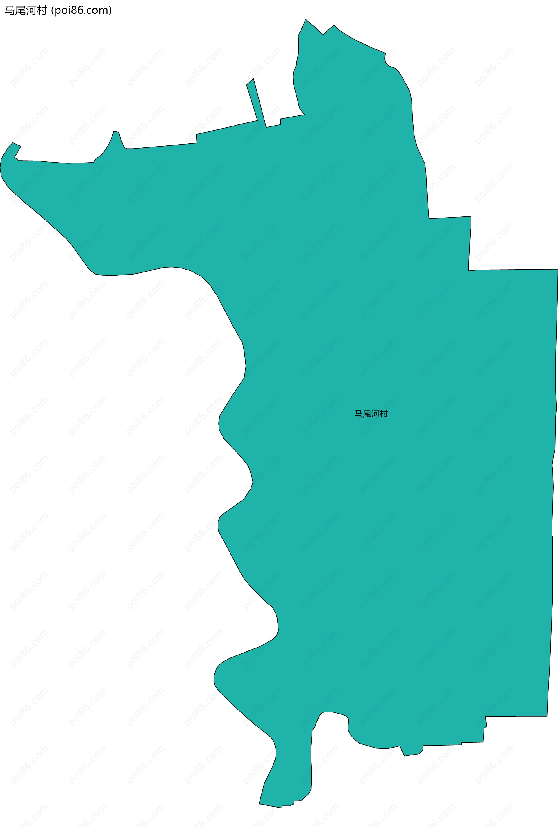 马尾河村边界地图