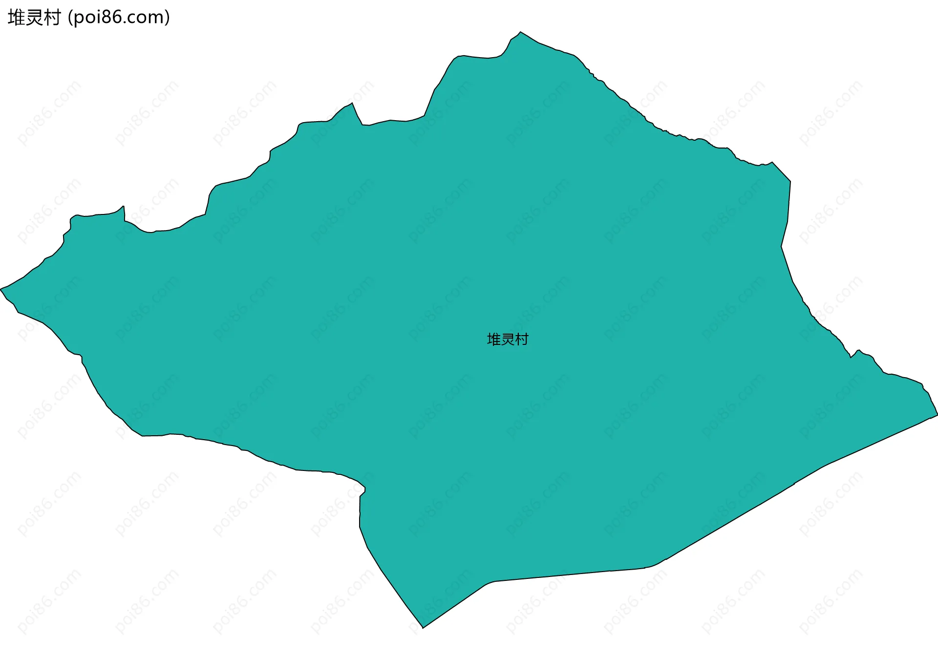 堆灵村边界地图