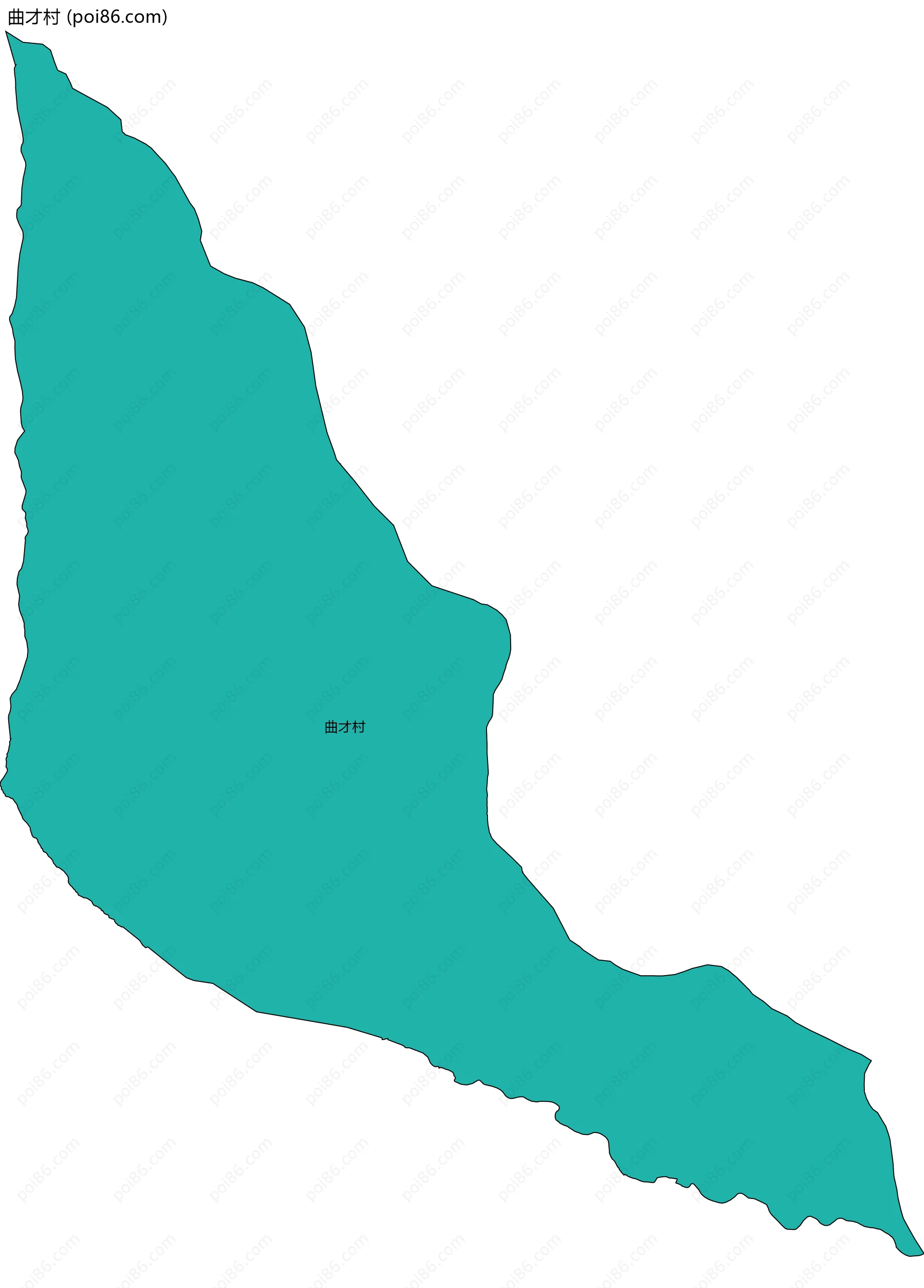 曲才村边界地图