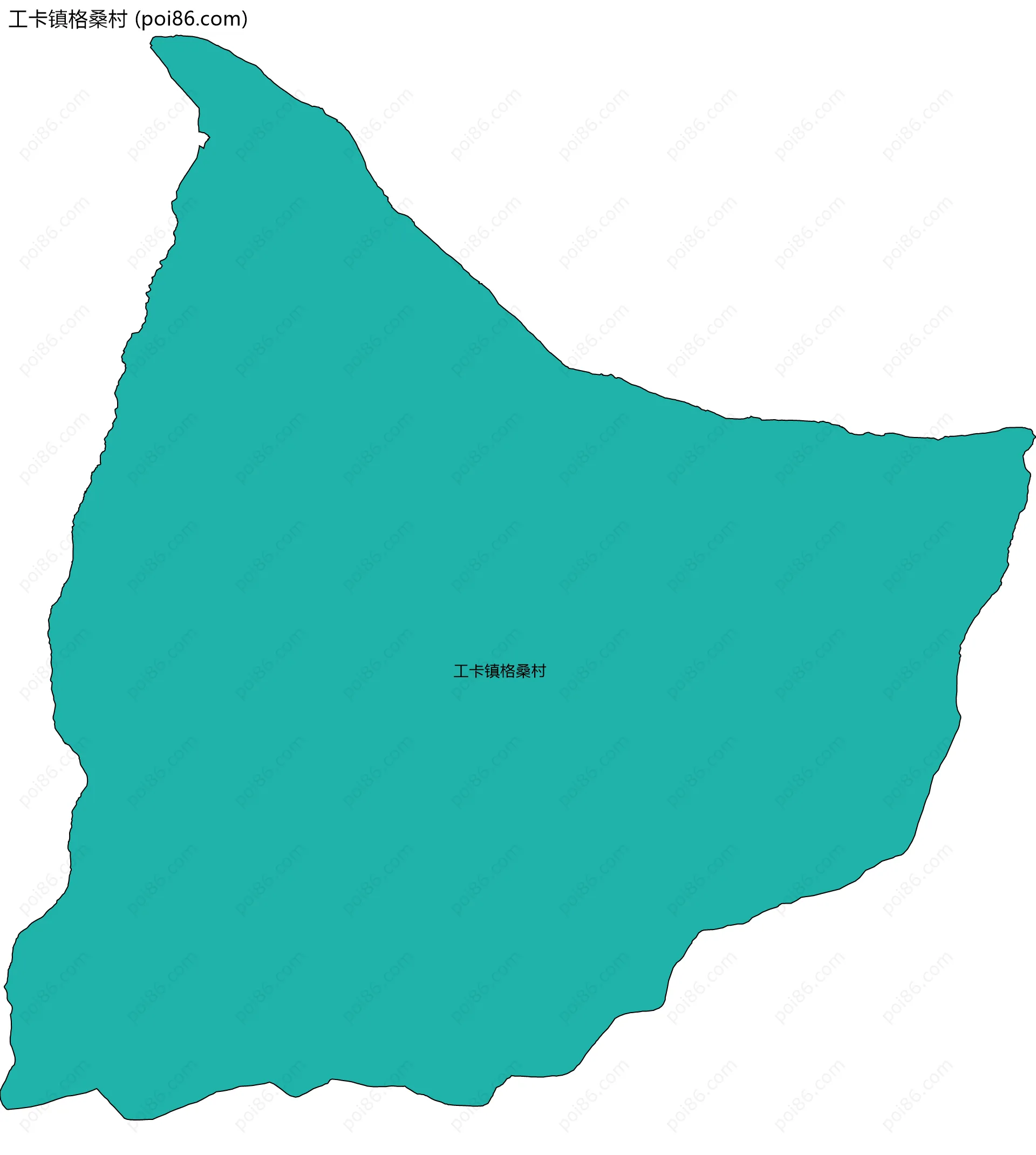 工卡镇格桑村边界地图