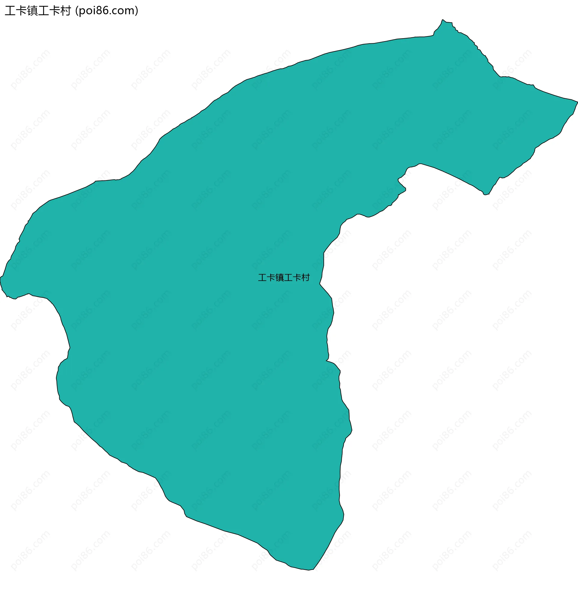 工卡镇工卡村边界地图