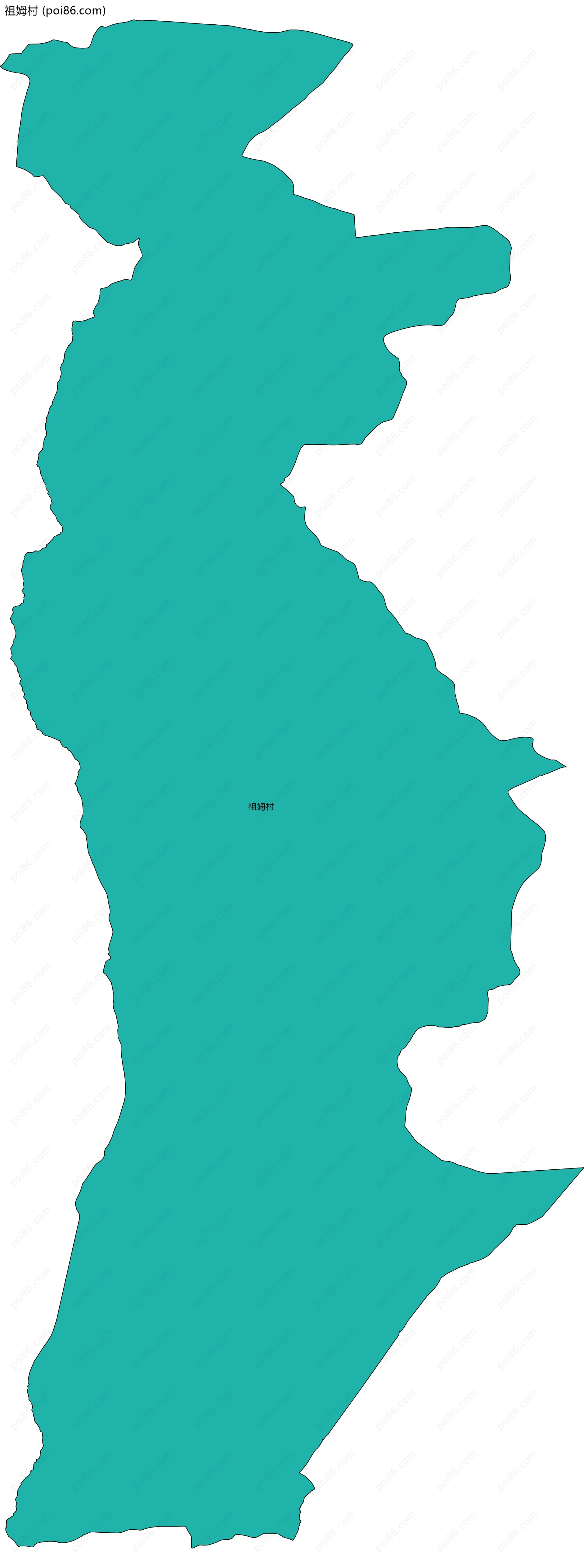 祖姆村边界地图