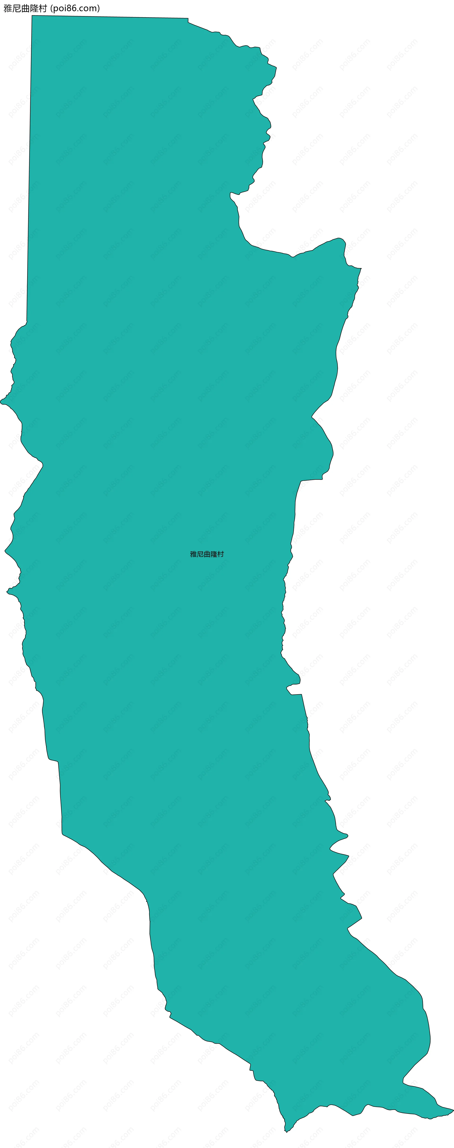 雅尼曲隆村边界地图