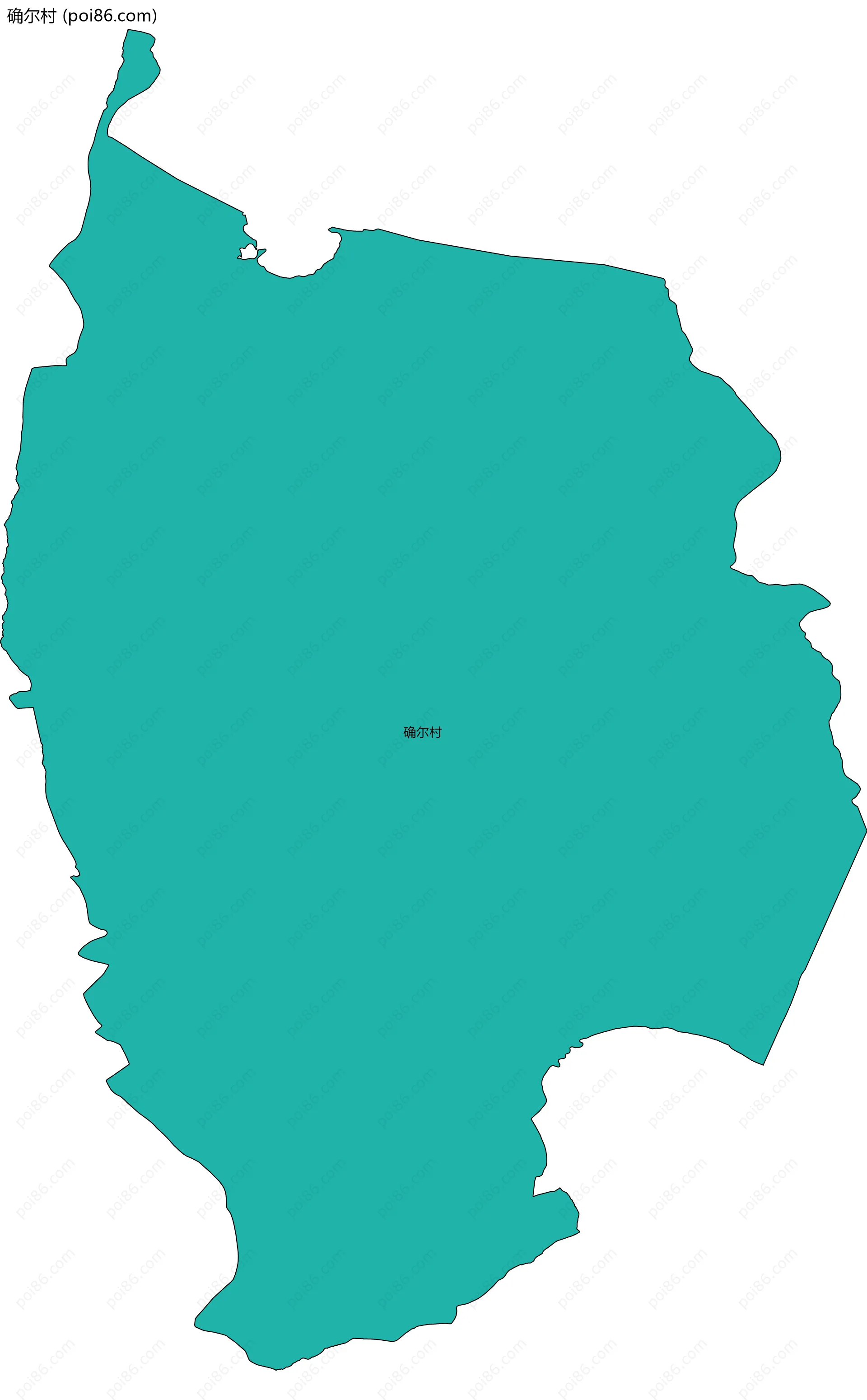 确尔村边界地图