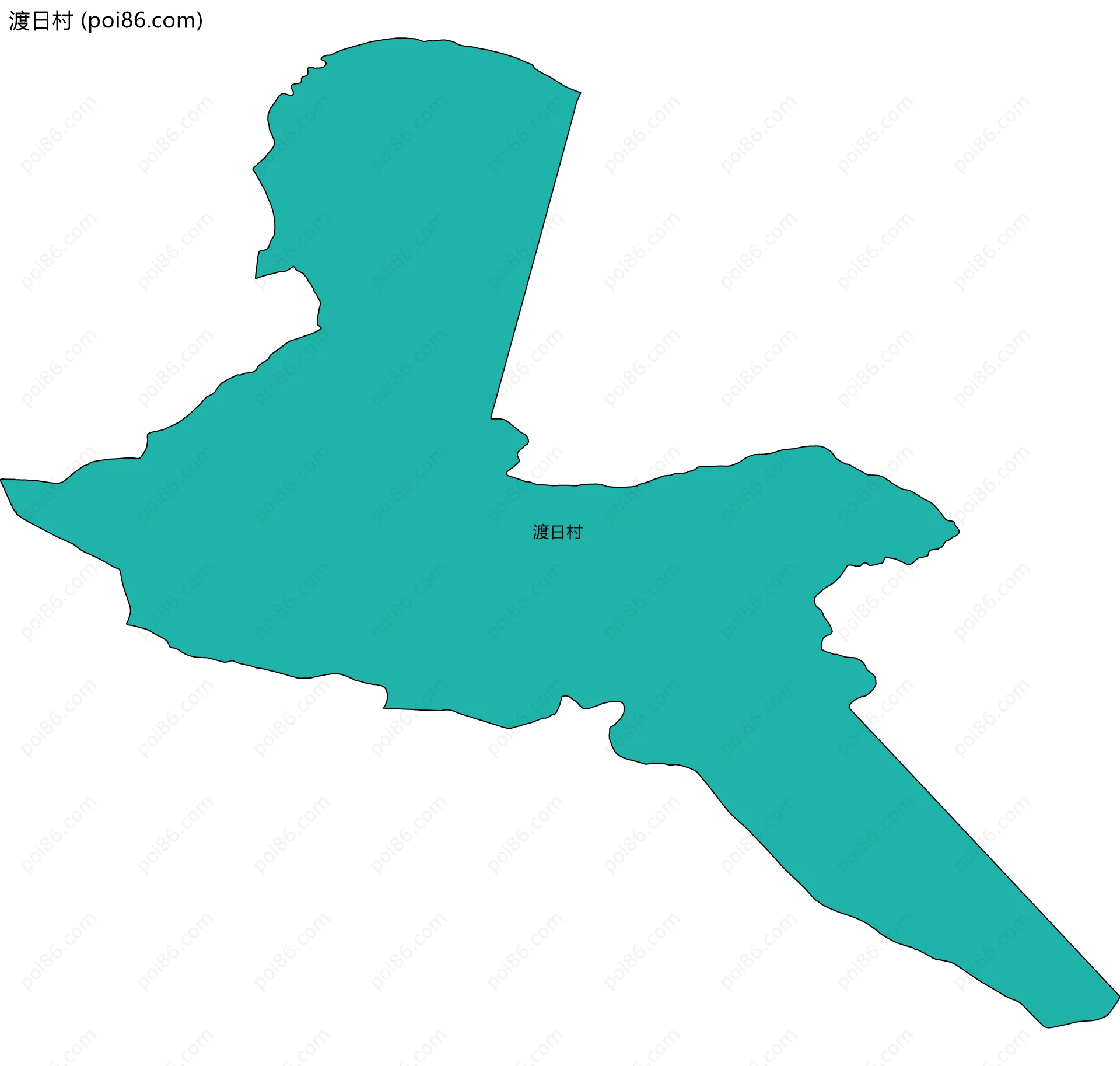 渡日村边界地图