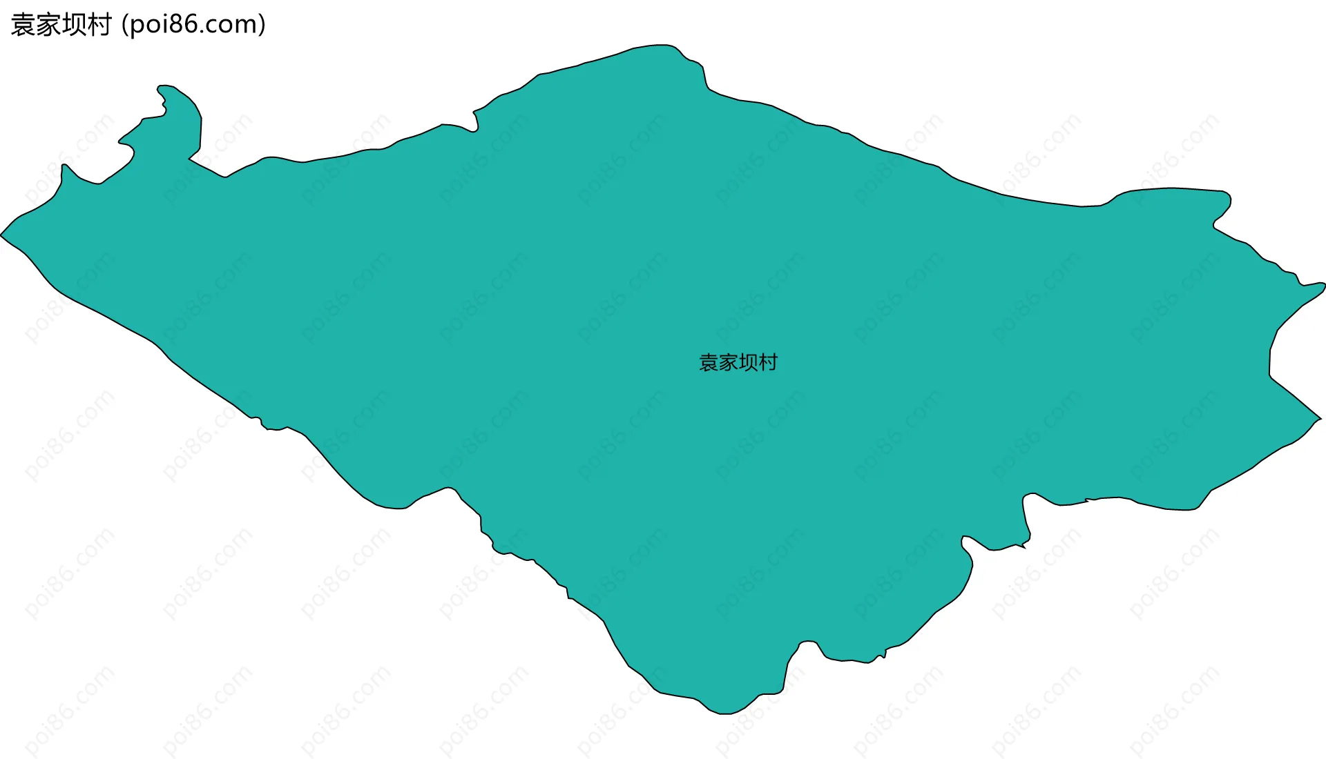 袁家坝村边界地图