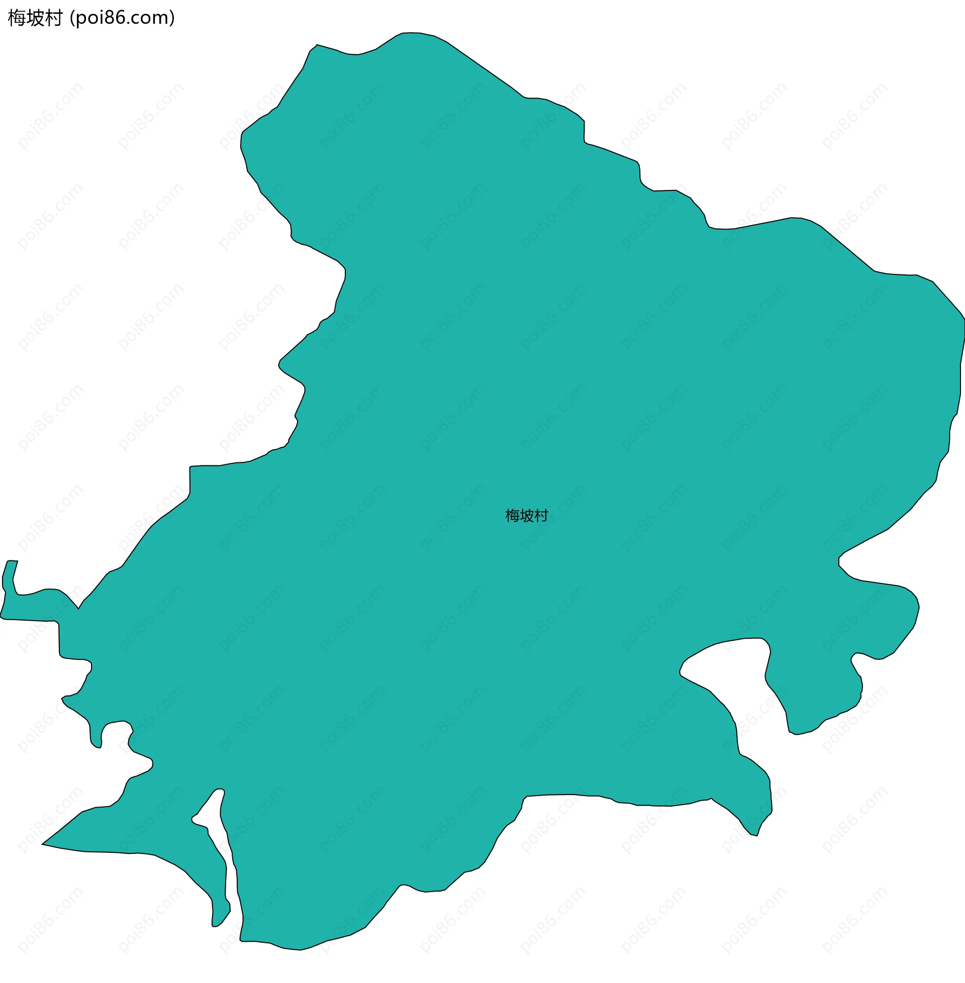 梅坡村边界地图