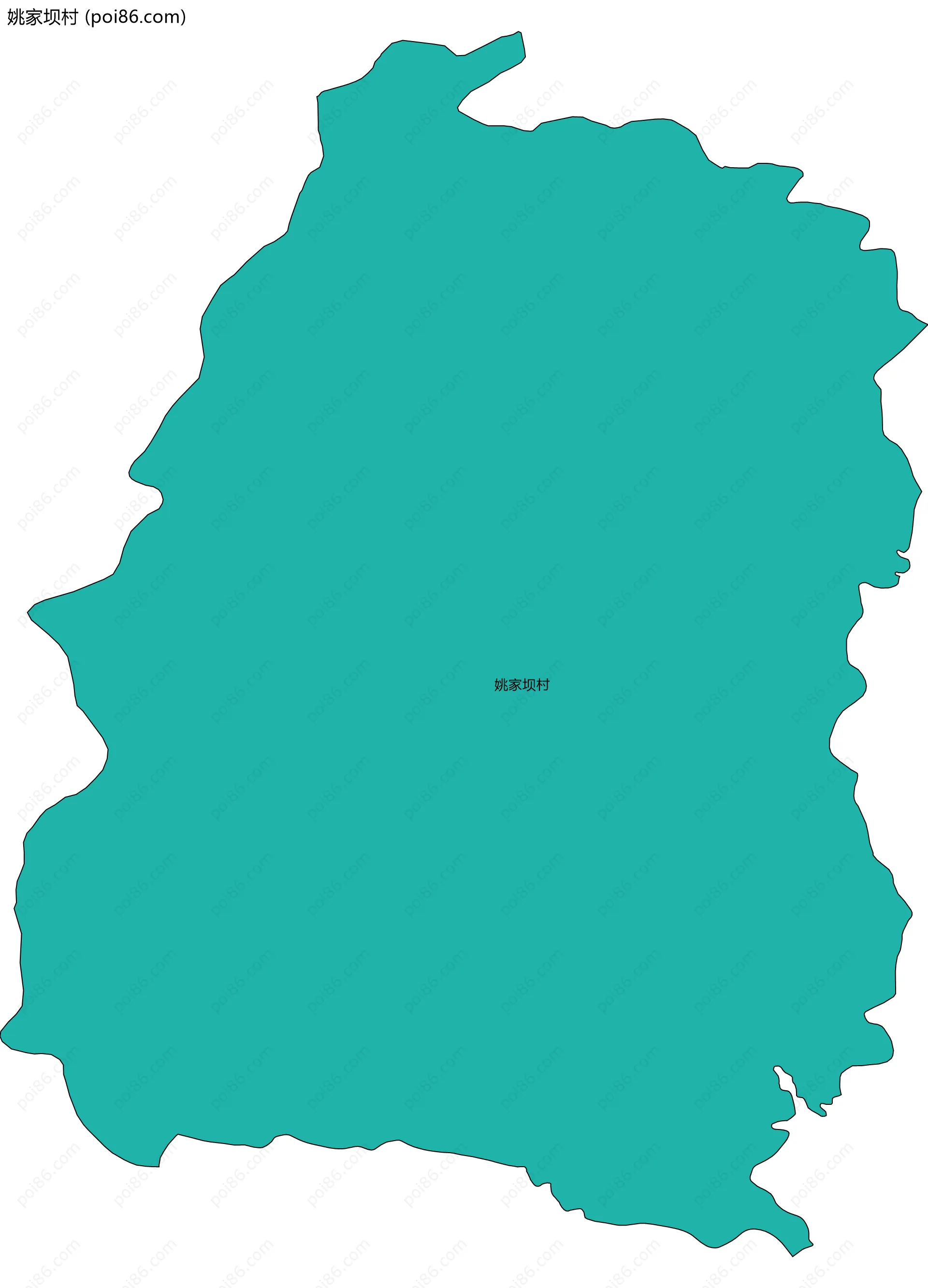 姚家坝村边界地图