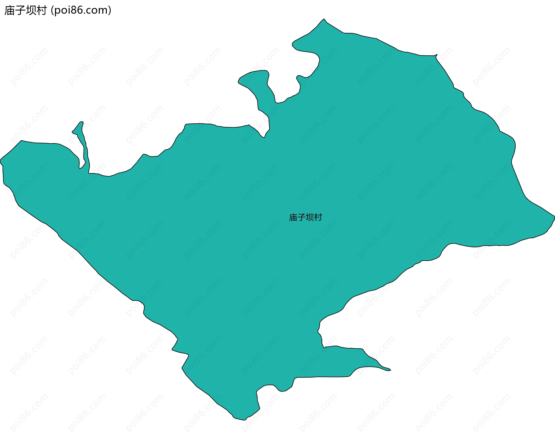庙子坝村边界地图