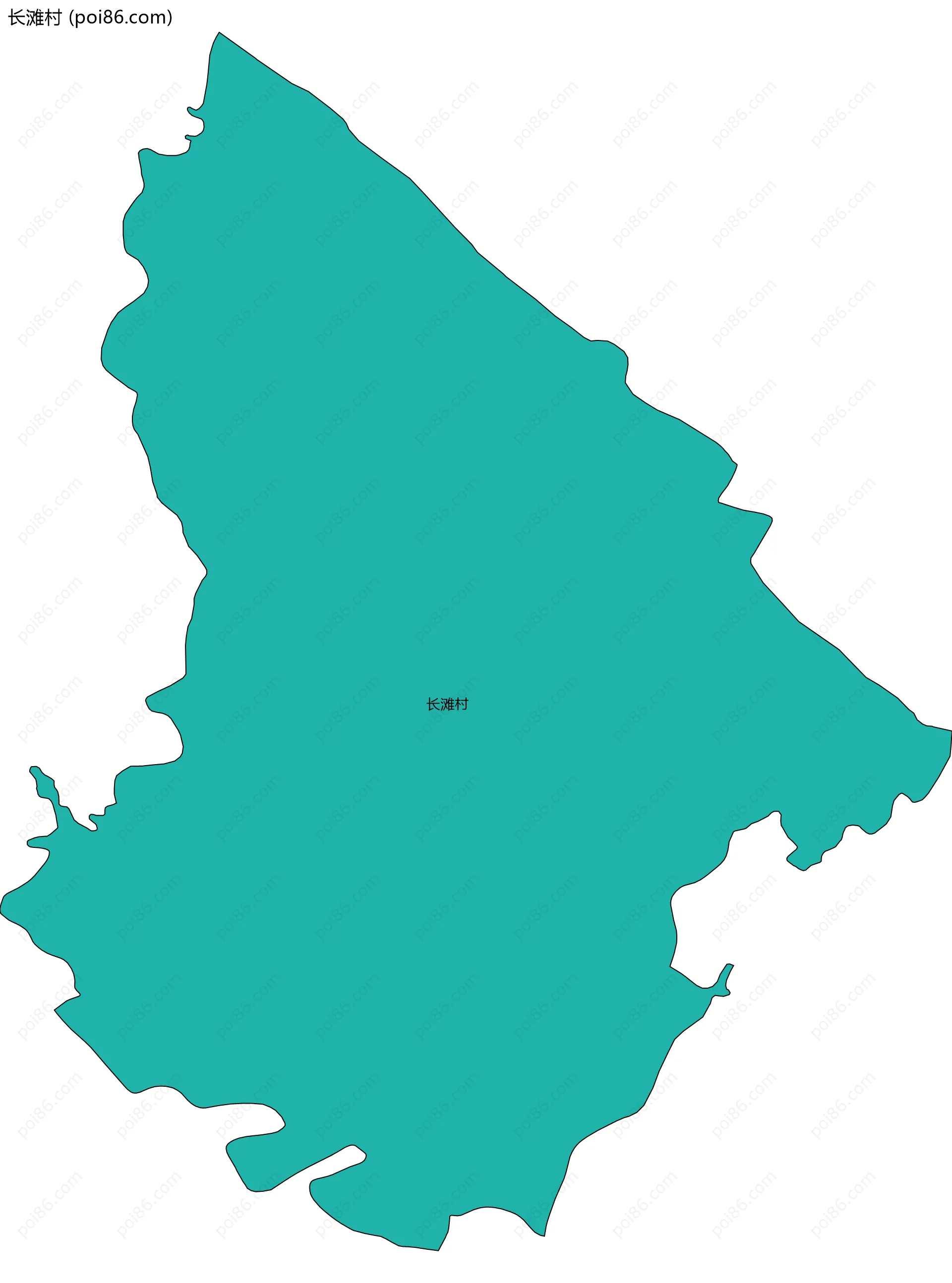 长滩村边界地图