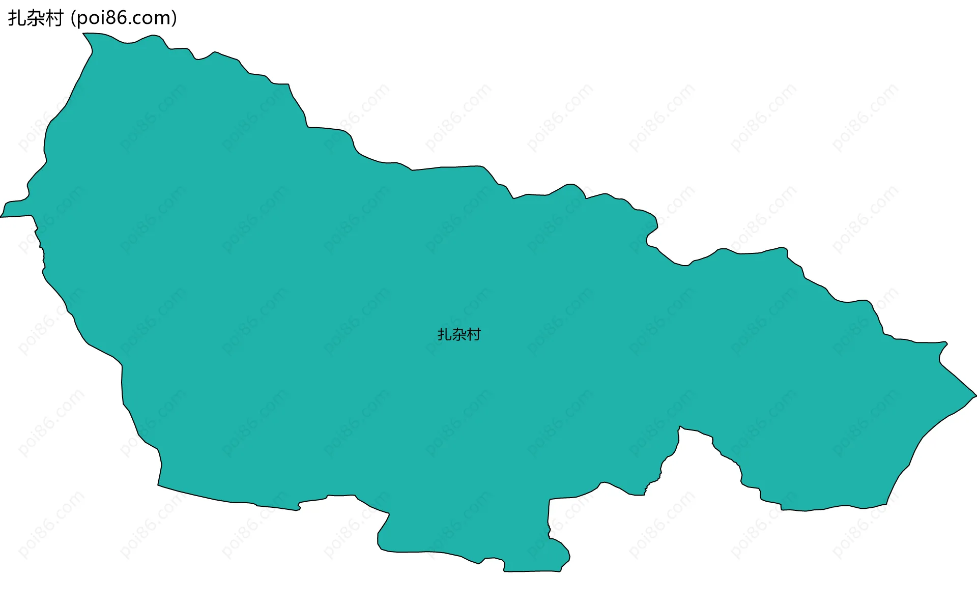 扎杂村边界地图