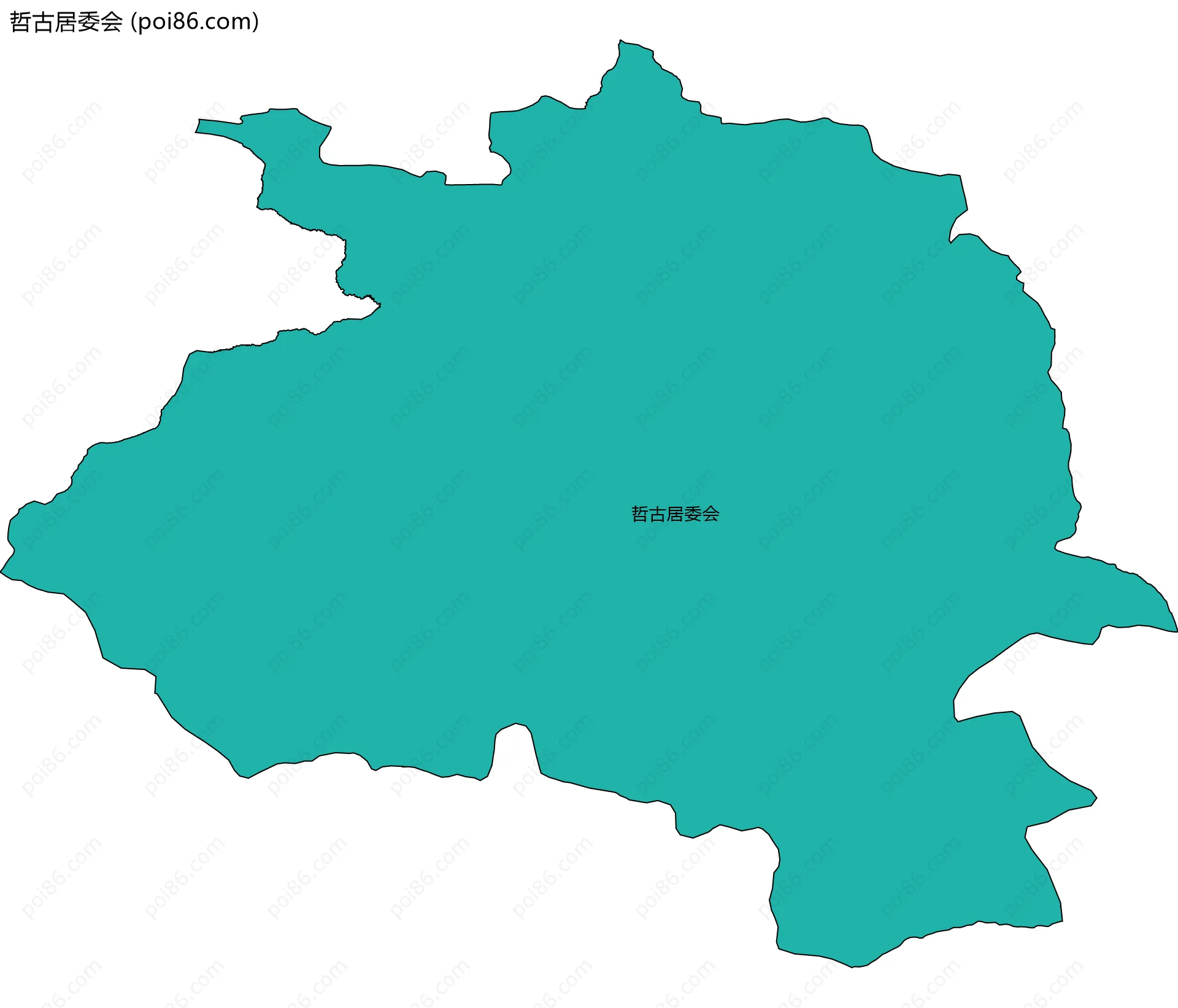 哲古居委会边界地图